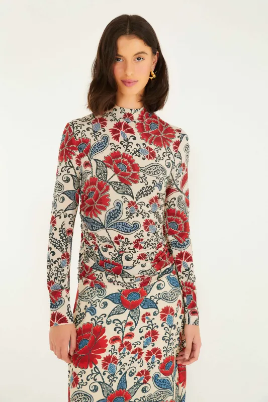 Sand Francesca Jersey Blouse sold by FARM Rio