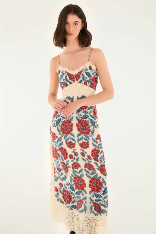 Sand Francesca Midi Dress sold by FARM Rio