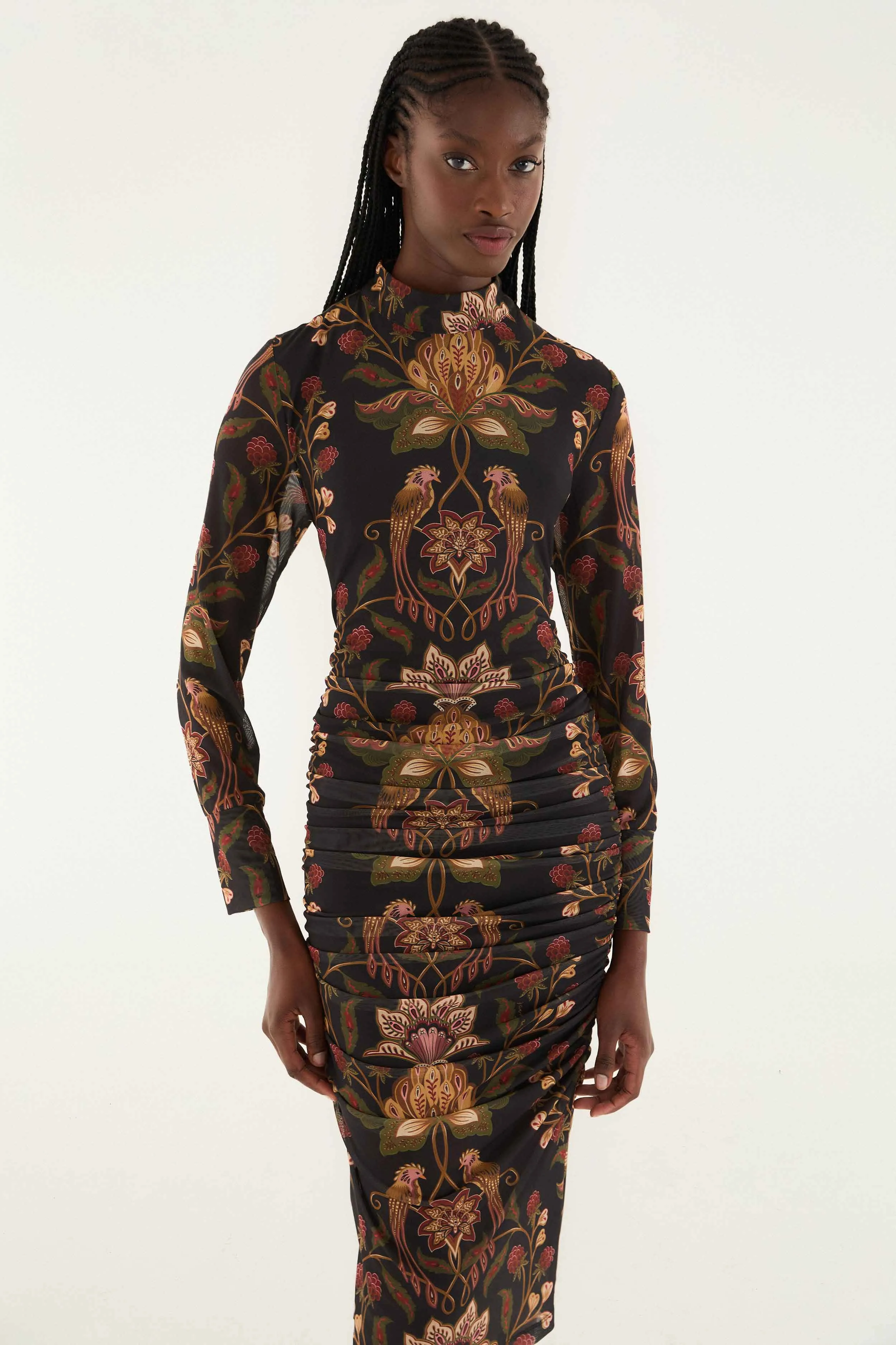 Black Berry Garden Tulle Midi Dress sold by FARM Rio product image thumbnail 2