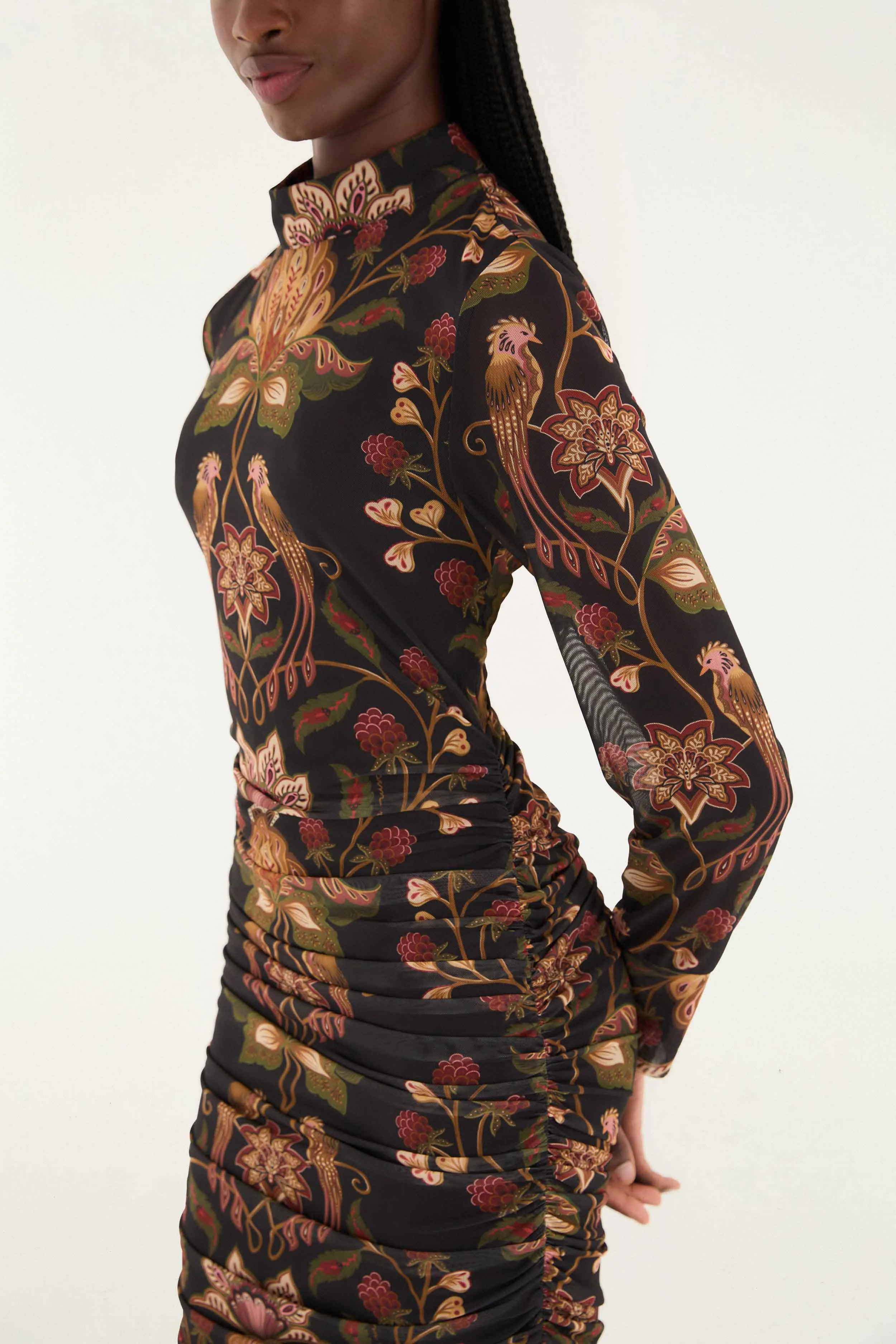 Black Berry Garden Tulle Midi Dress sold by FARM Rio product image thumbnail 3