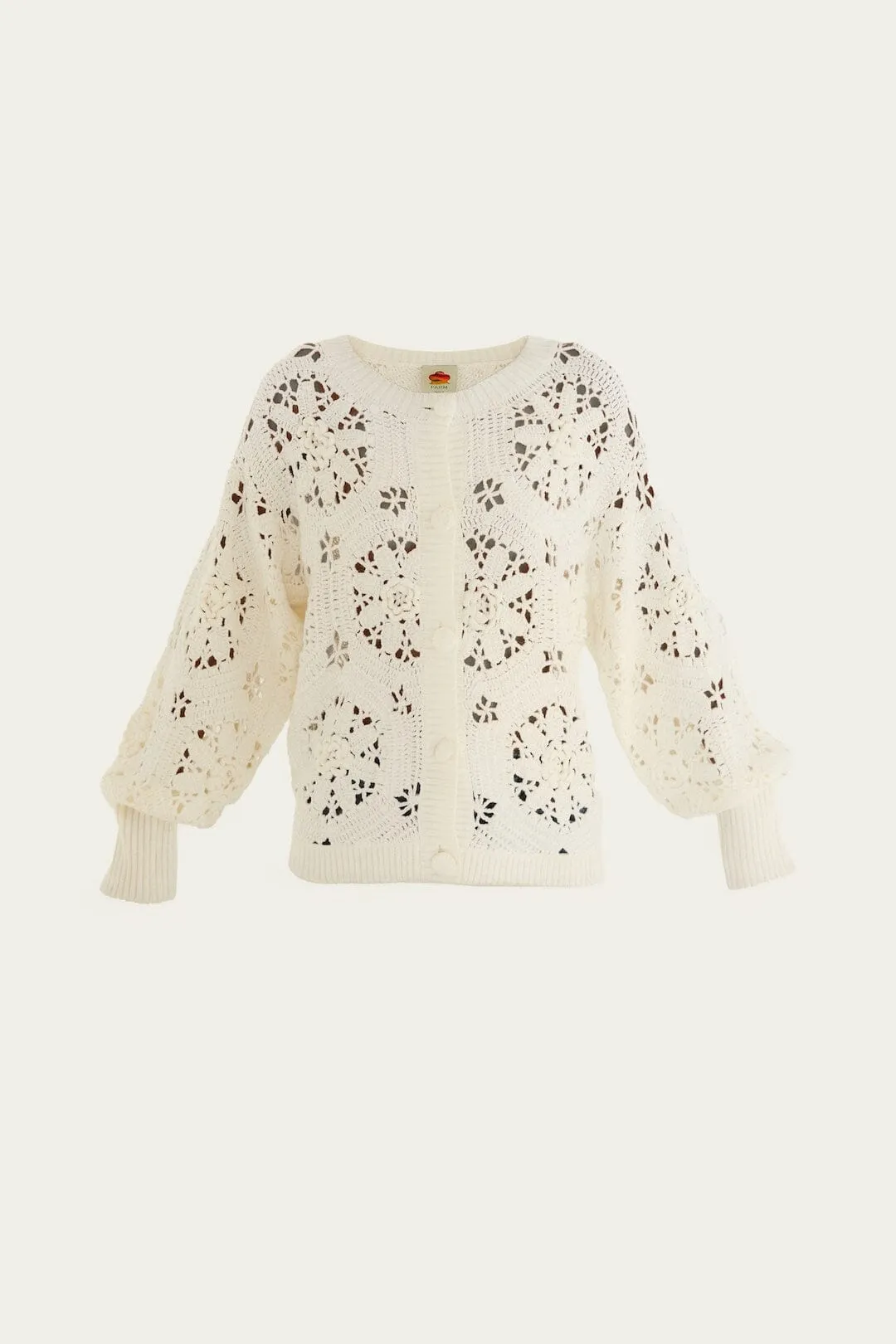 Off-White Crochet 3d Flower Knit Cardigan sold by FARM Rio product image thumbnail 4