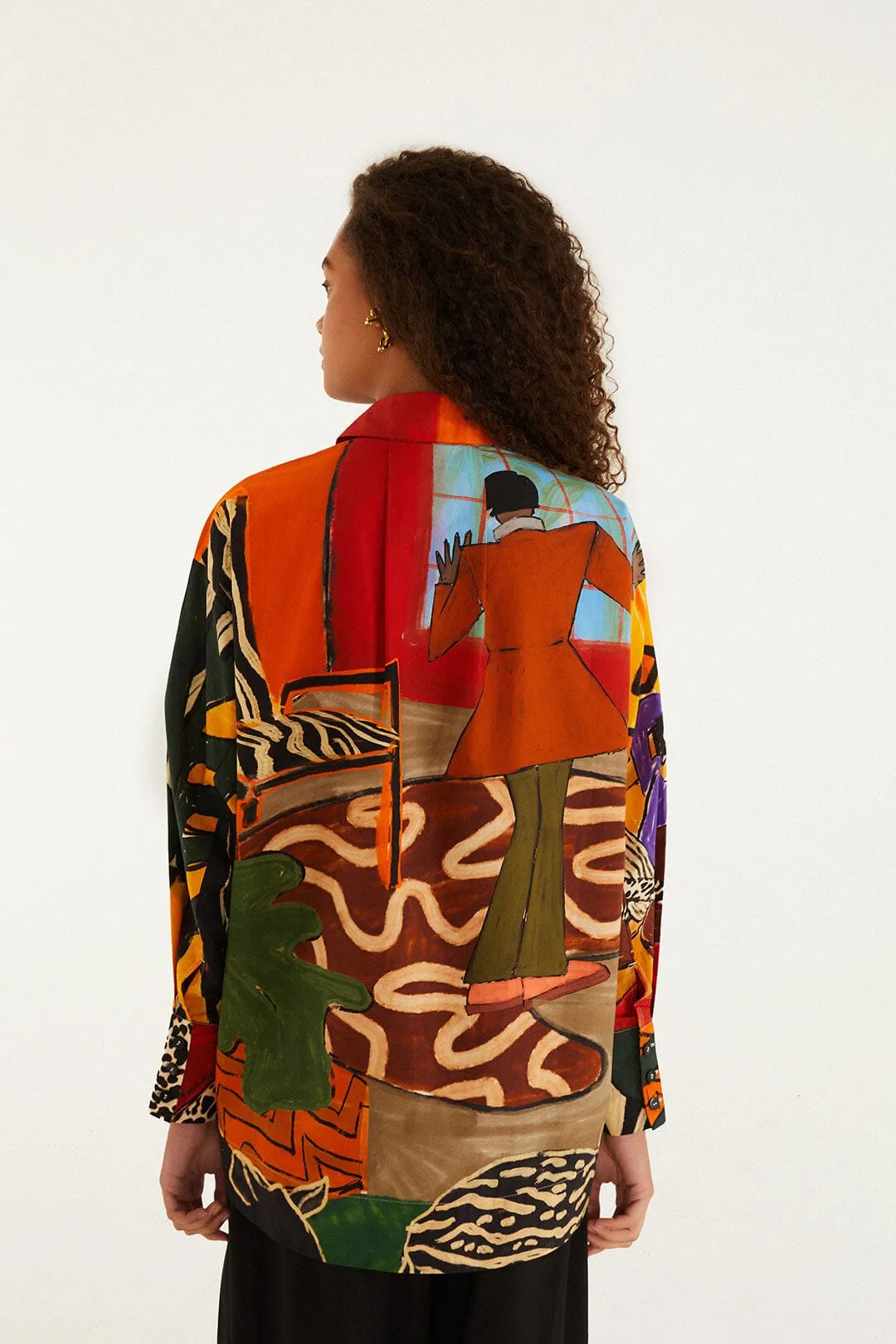 Tropical Multicolor Long Sleeve Organic Cotton Shirt sold by FARM Rio product image thumbnail 3