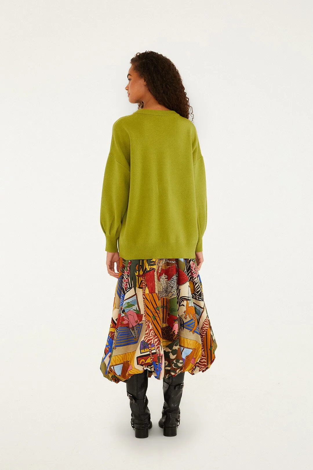 Green Nature Lovers Embroidered Sweater sold by FARM Rio product image thumbnail 3