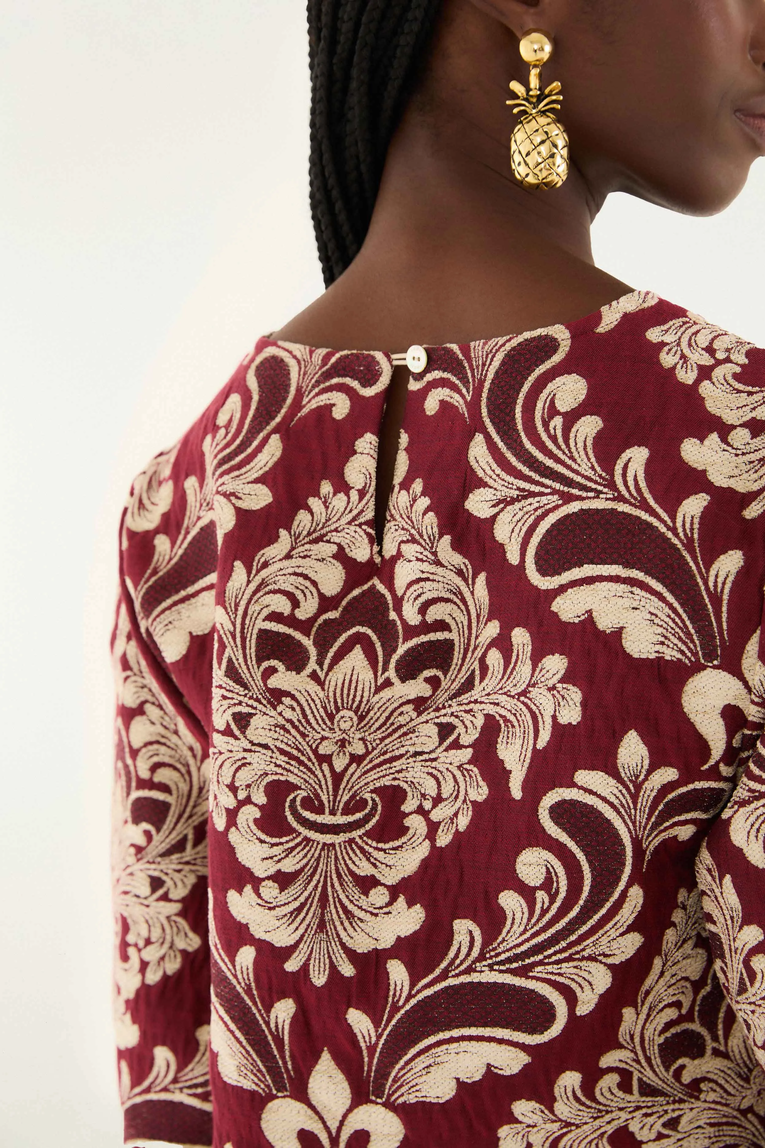 Bicolor Jacquard Waves Long Sleeve Top sold by FARM Rio product image thumbnail 5