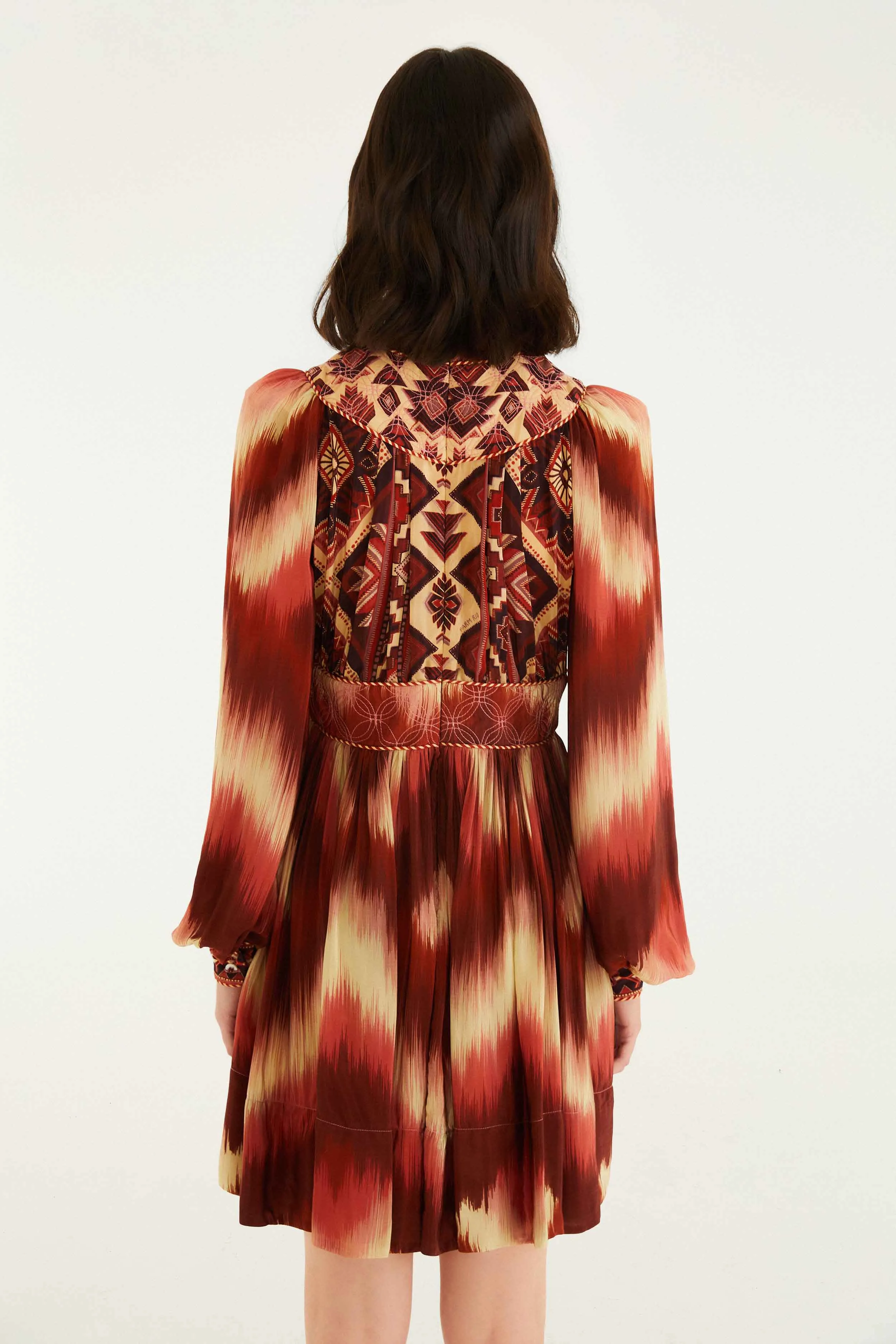 Red Amanda Stripes Tapestry Quilted Mini Dress sold by FARM Rio product image thumbnail 4