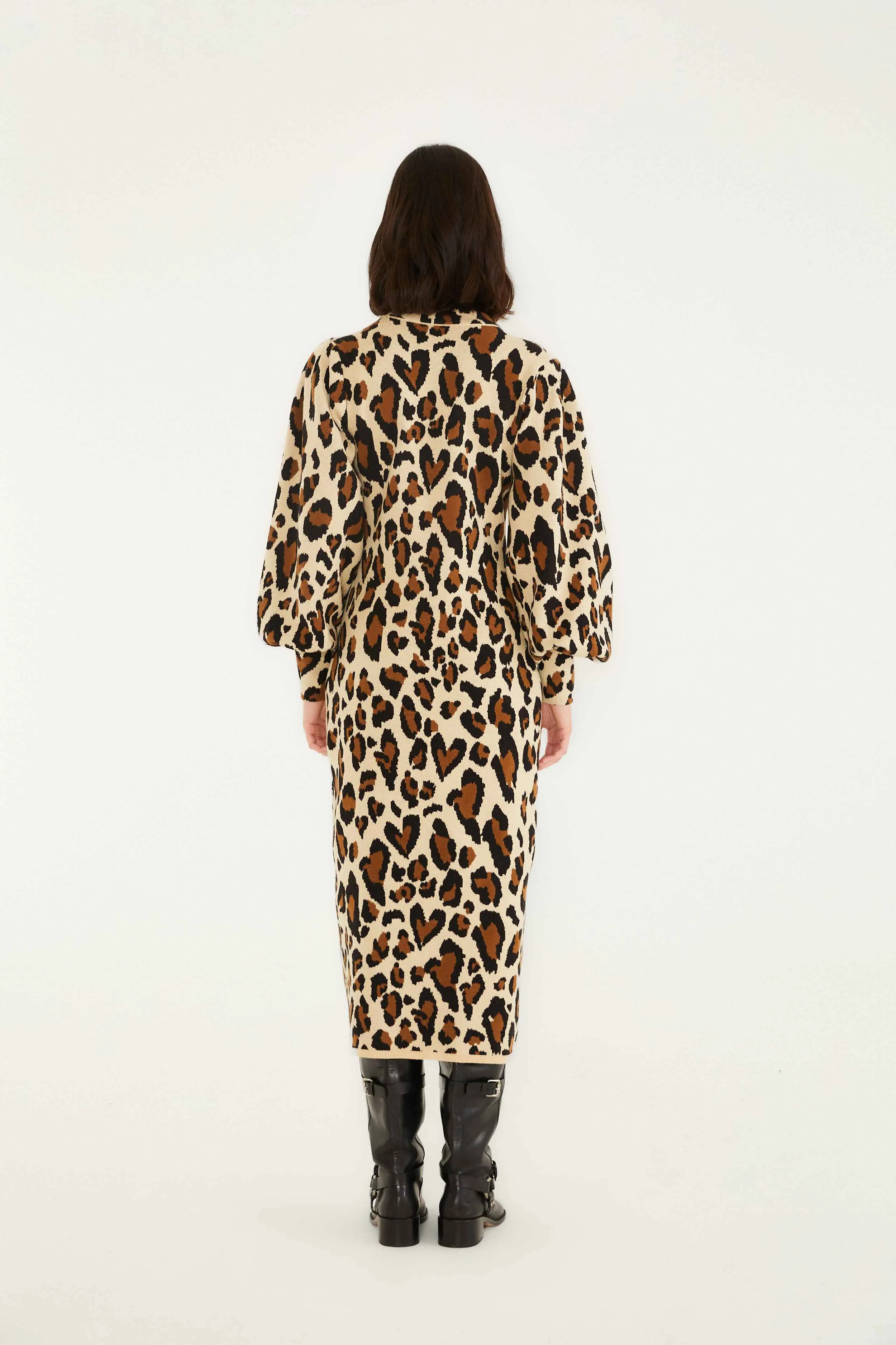 Leopard Print Knit Midi Dress sold by FARM Rio product image thumbnail 4
