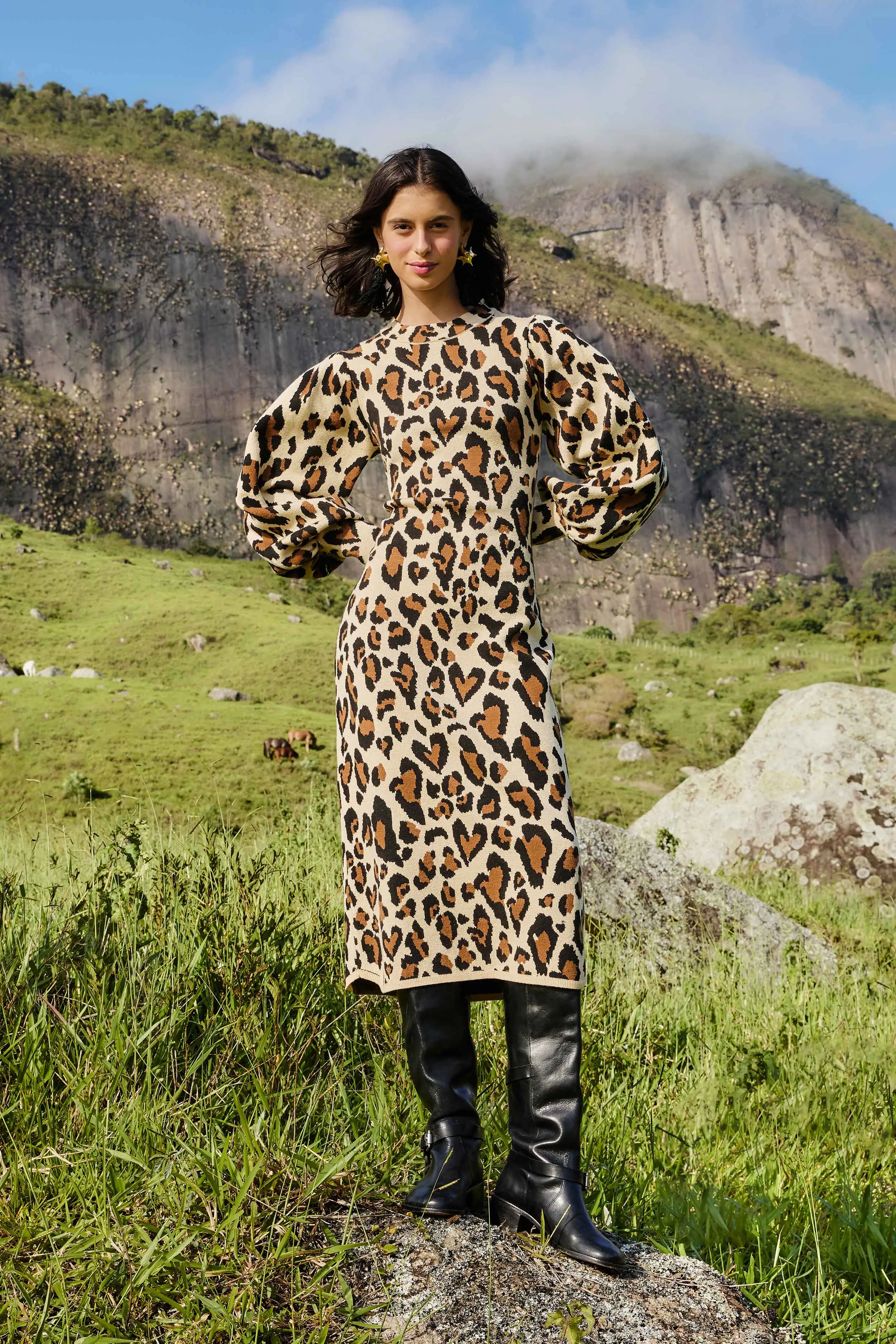 Leopard Print Knit Midi Dress sold by FARM Rio