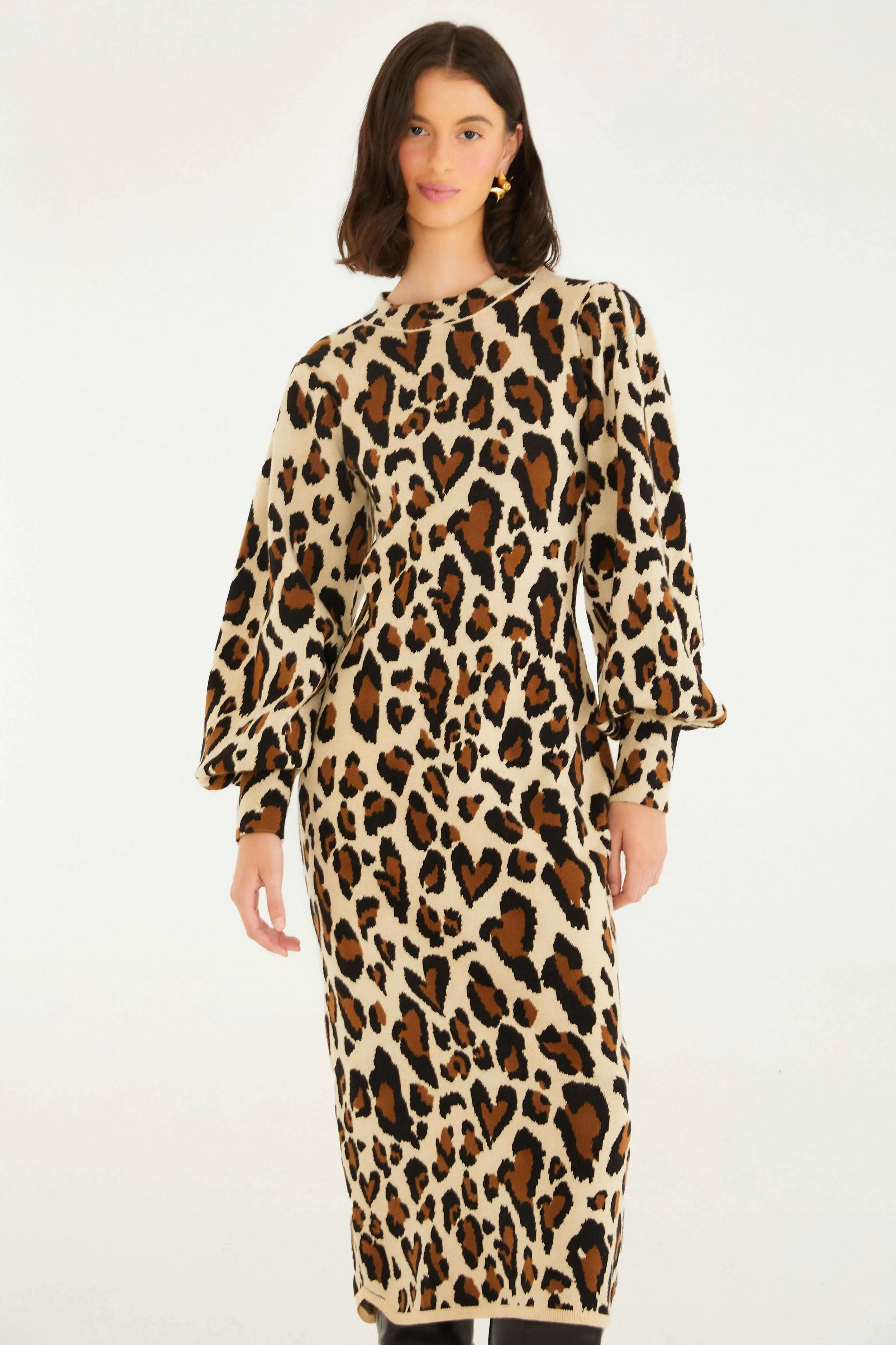 Leopard Print Knit Midi Dress sold by FARM Rio product image thumbnail 2