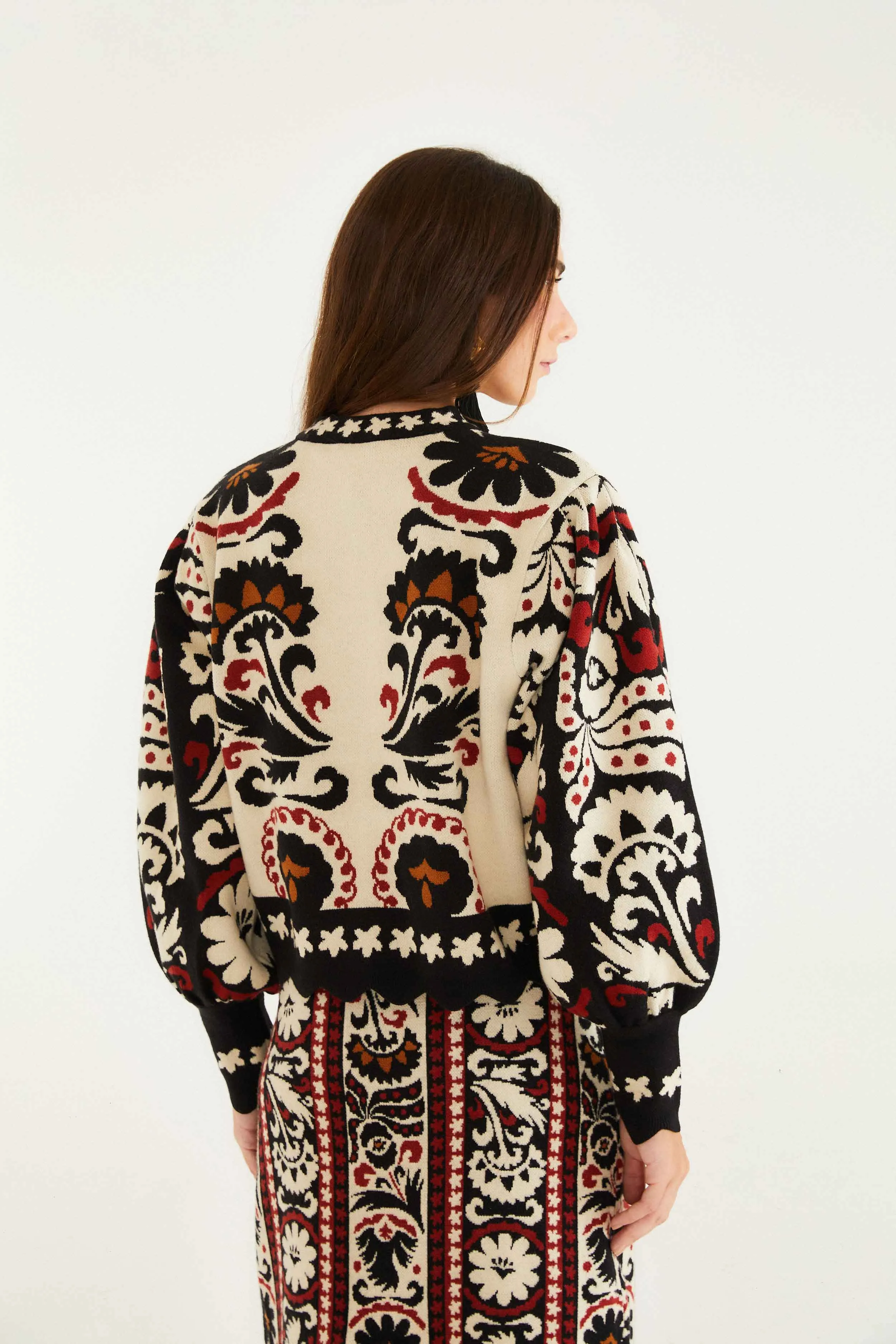 Stripes Winter Tapestry Knit Sweater sold by FARM Rio product image thumbnail 4