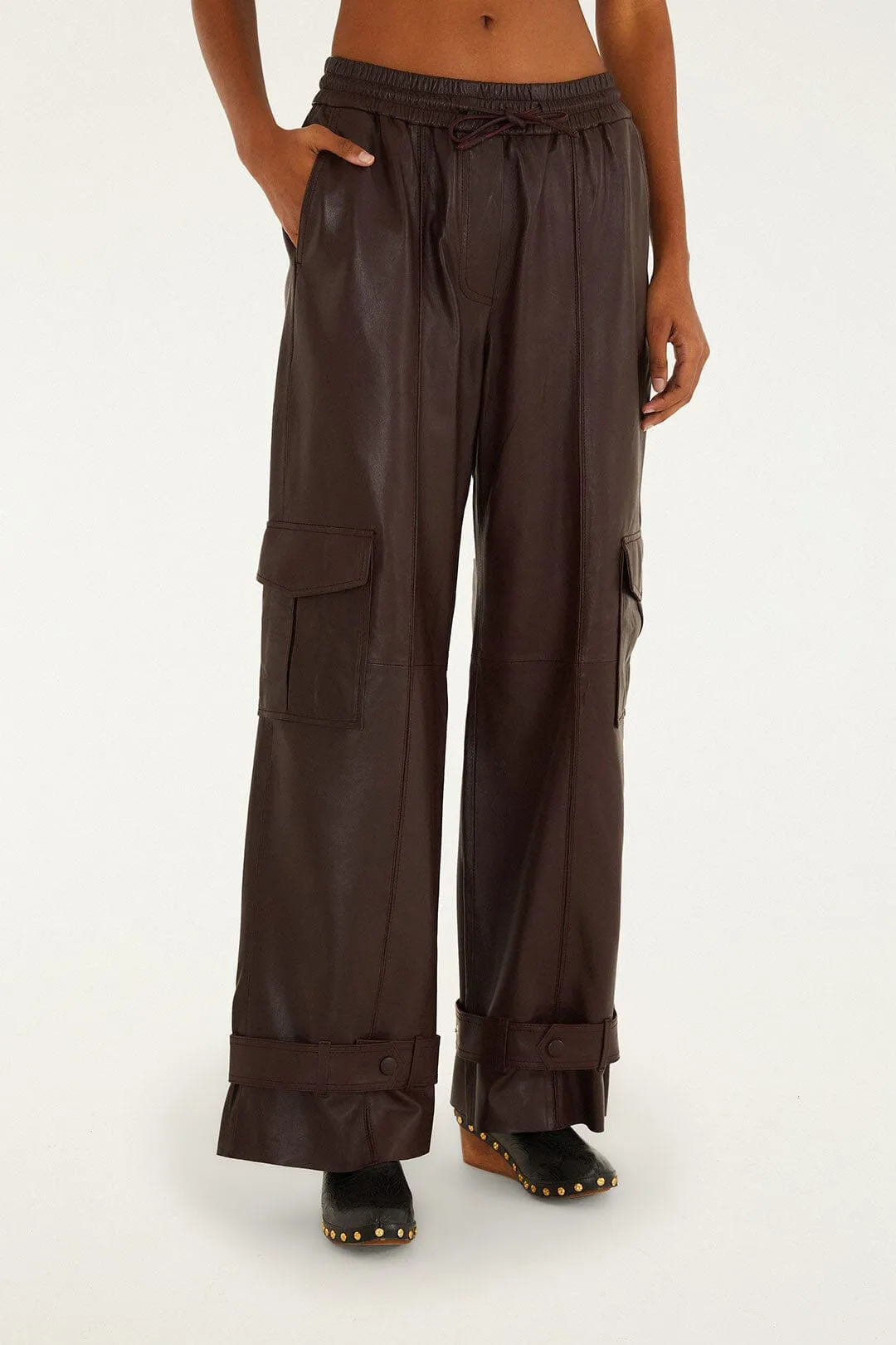 Burgundy Leather Pants sold by FARM Rio product image thumbnail 3