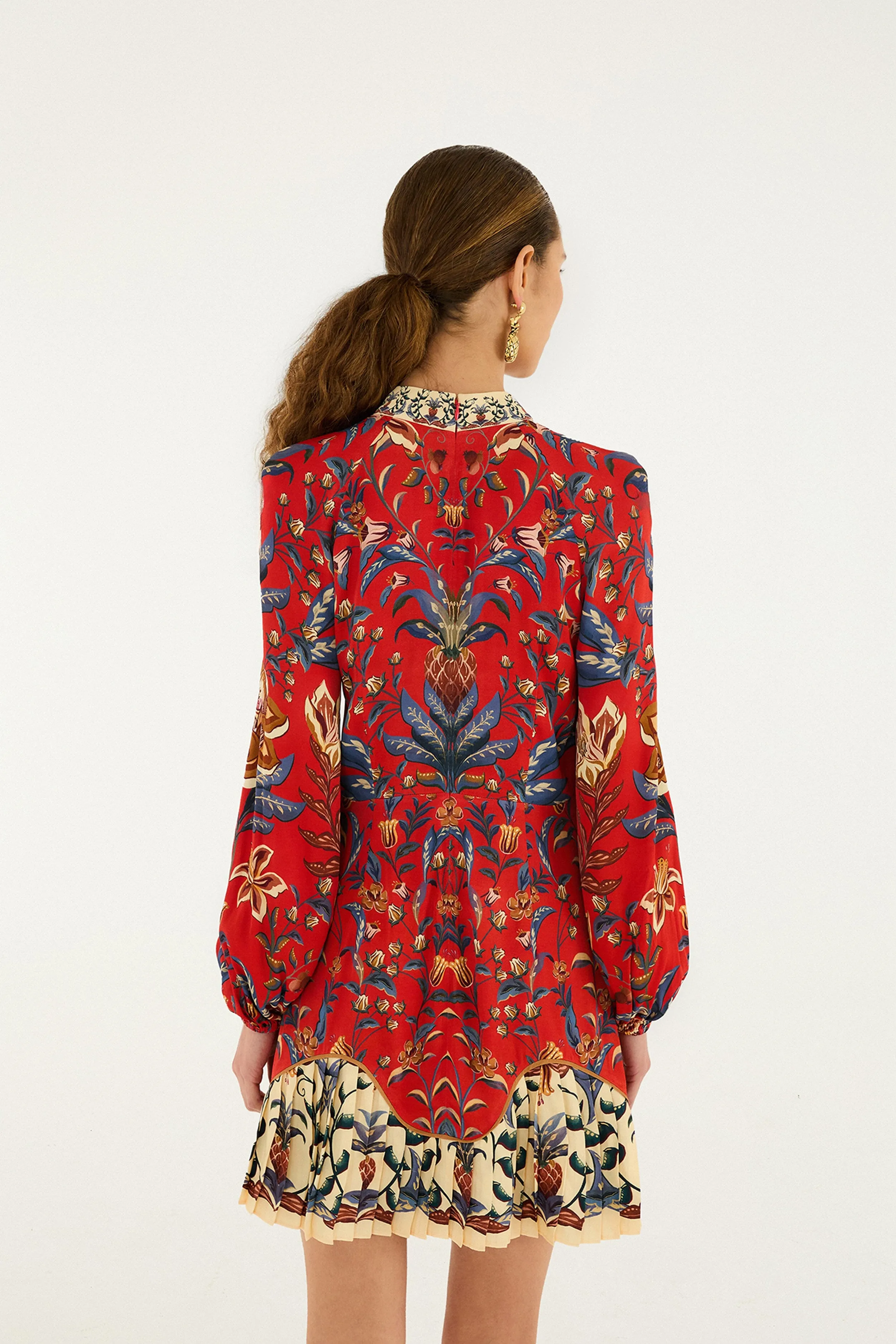 Red Winter Breeze Lenzing™ Ecovero™ Viscose Mini Dress sold by FARM Rio product image thumbnail 3