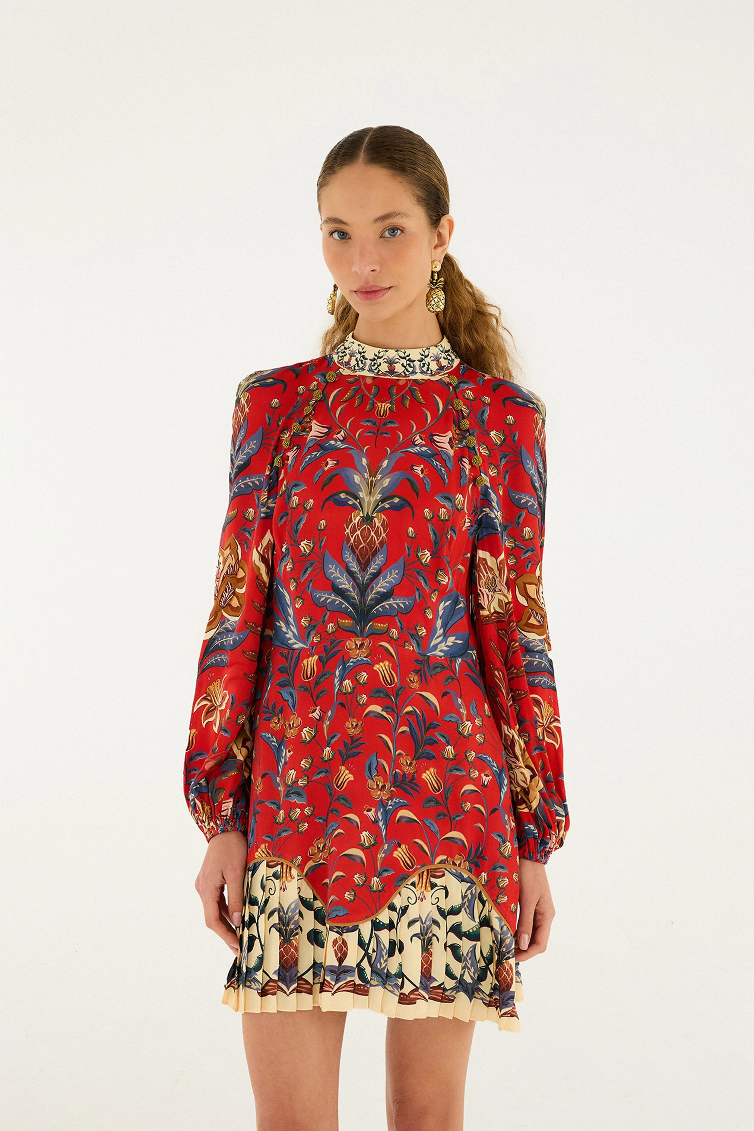 Red Winter Breeze Lenzing™ Ecovero™ Viscose Mini Dress sold by FARM Rio