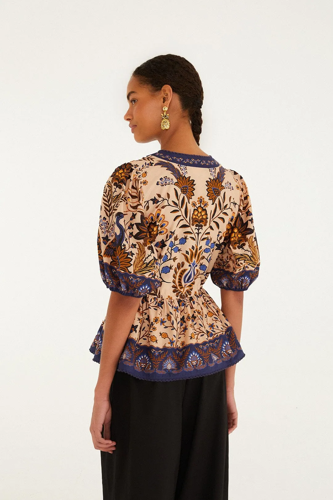 Pink Marvelous Garden Blouse sold by FARM Rio product image thumbnail 3