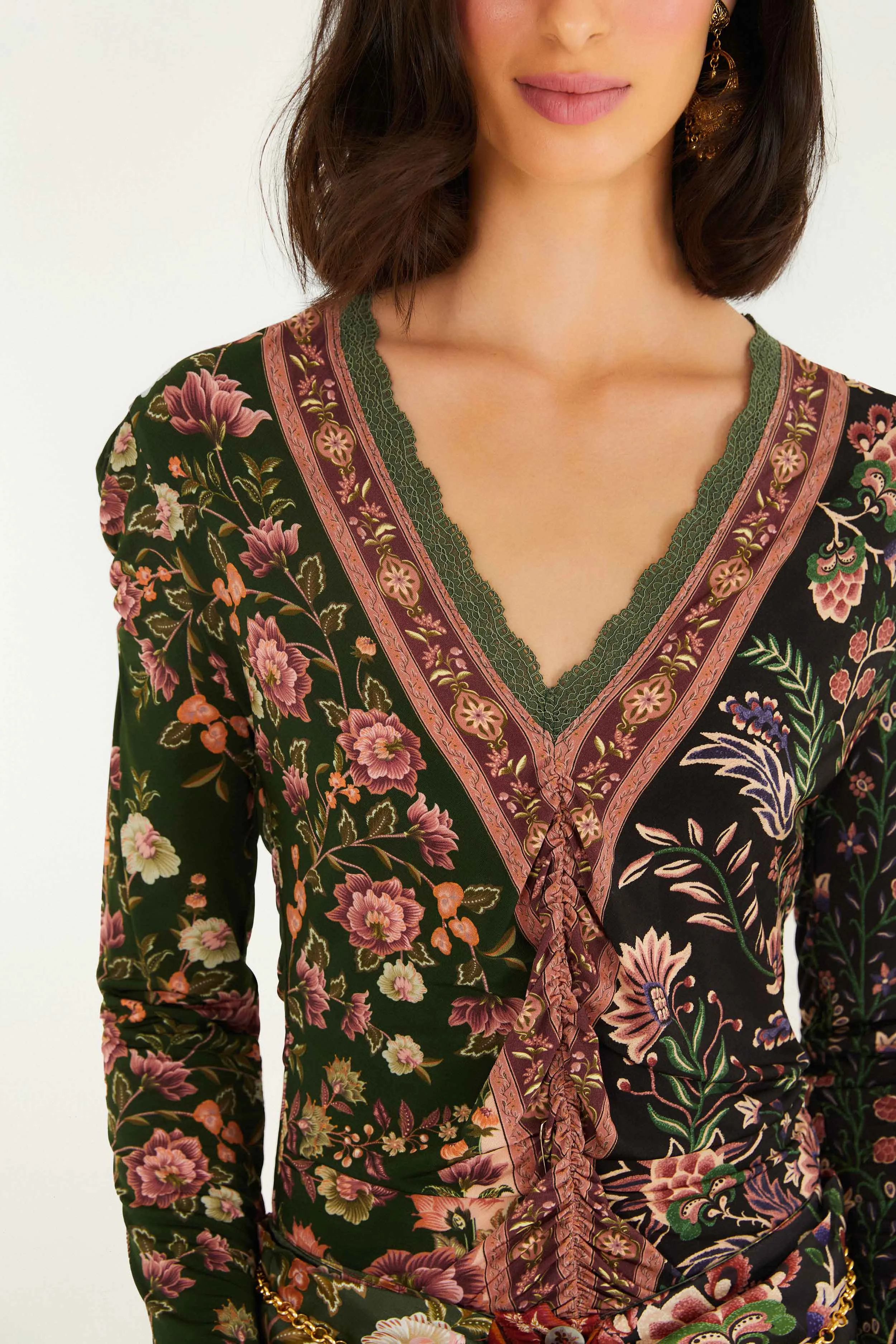 Mixed Winter Garden Long Sleeve Blouse sold by FARM Rio product image thumbnail 4