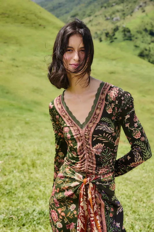 Mixed Winter Garden Long Sleeve Blouse sold by FARM Rio