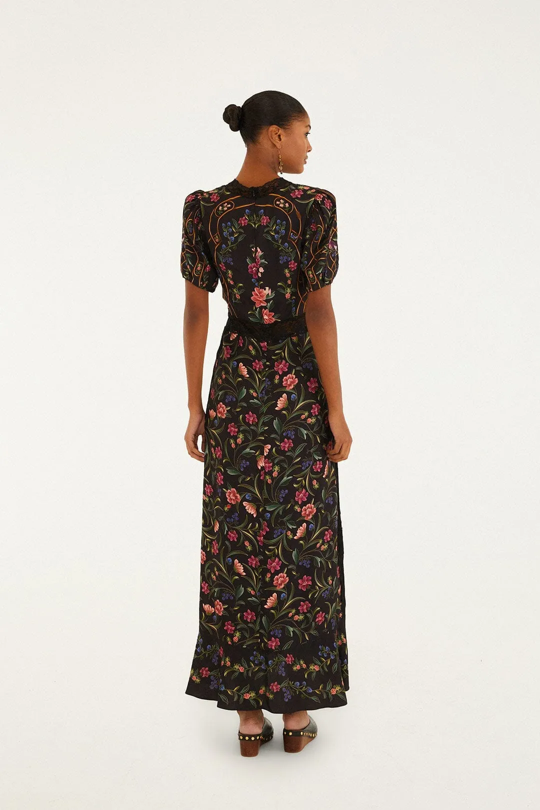 Black Belle Garden Lenzing™ Ecovero™ Viscose Maxi Dress sold by FARM Rio product image thumbnail 4