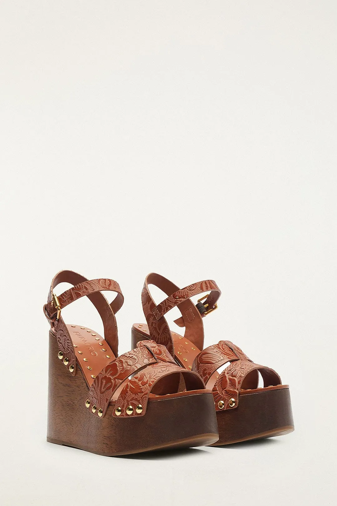 Brown Embossed Wedge Sandal sold by FARM Rio product image thumbnail 2