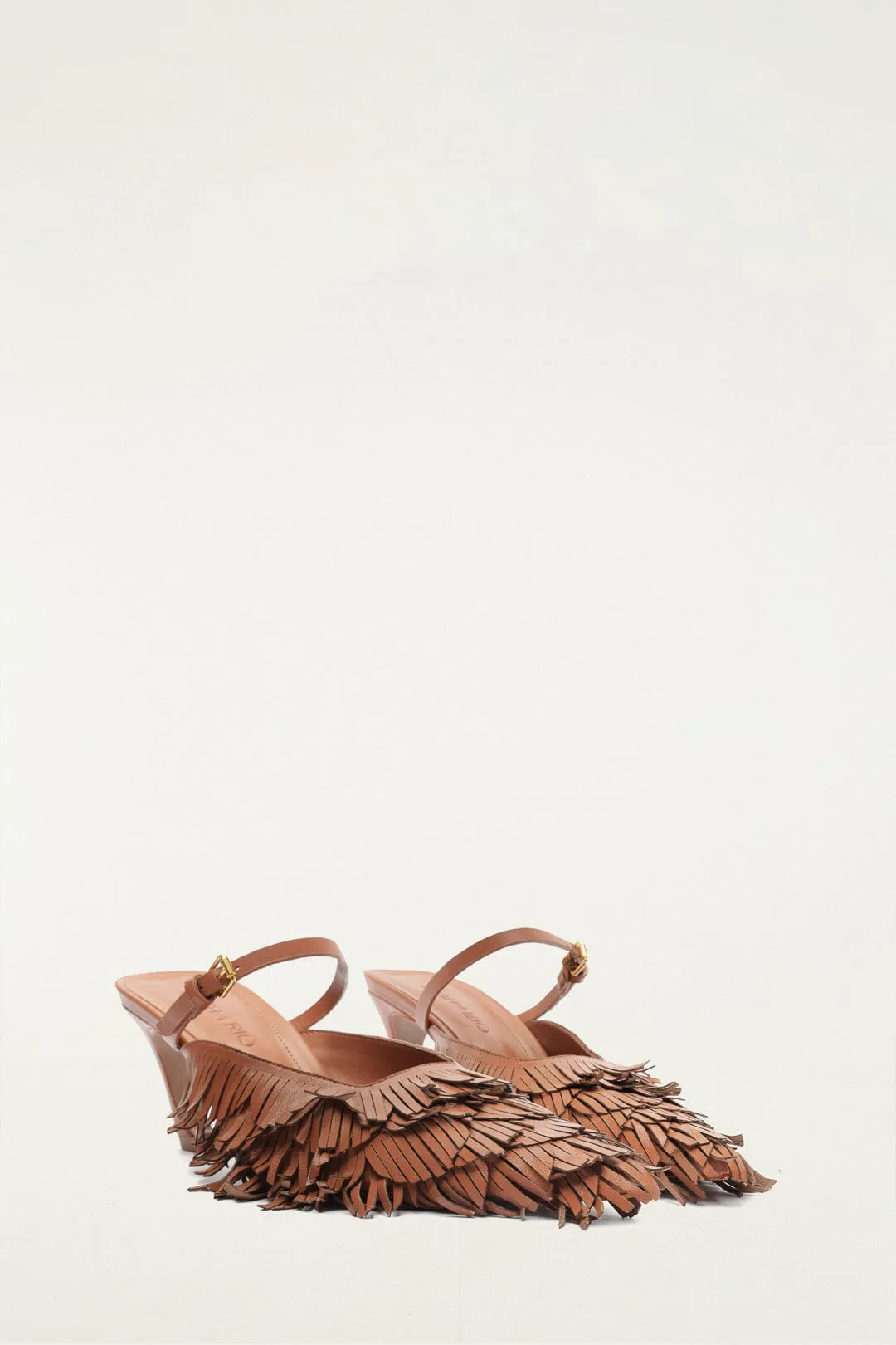 Brown Fringe Heeled Sandal sold by FARM Rio product image thumbnail 2