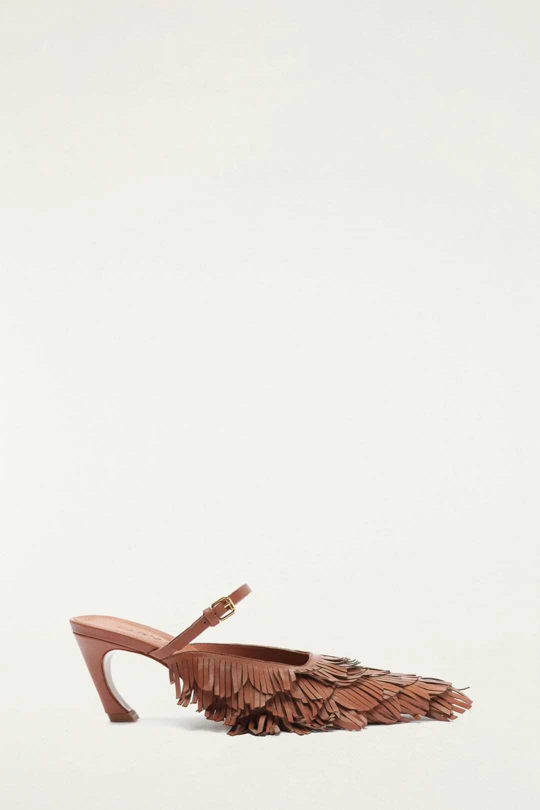 Brown Fringe Heeled Sandal sold by FARM Rio