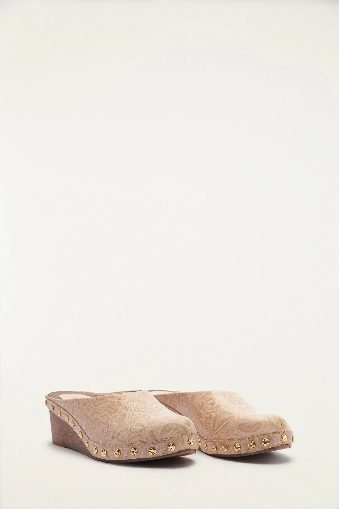 Cream Embossed Wedge Clog sold by FARM Rio product image thumbnail 2