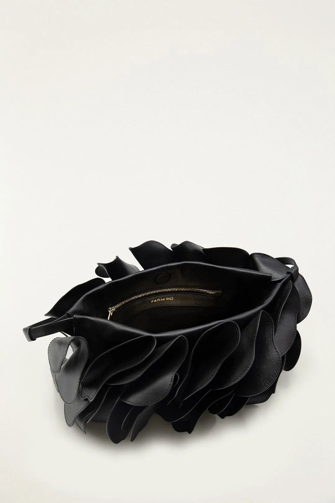 Black Leather Shoulder Flower Bag sold by FARM Rio product image thumbnail 3