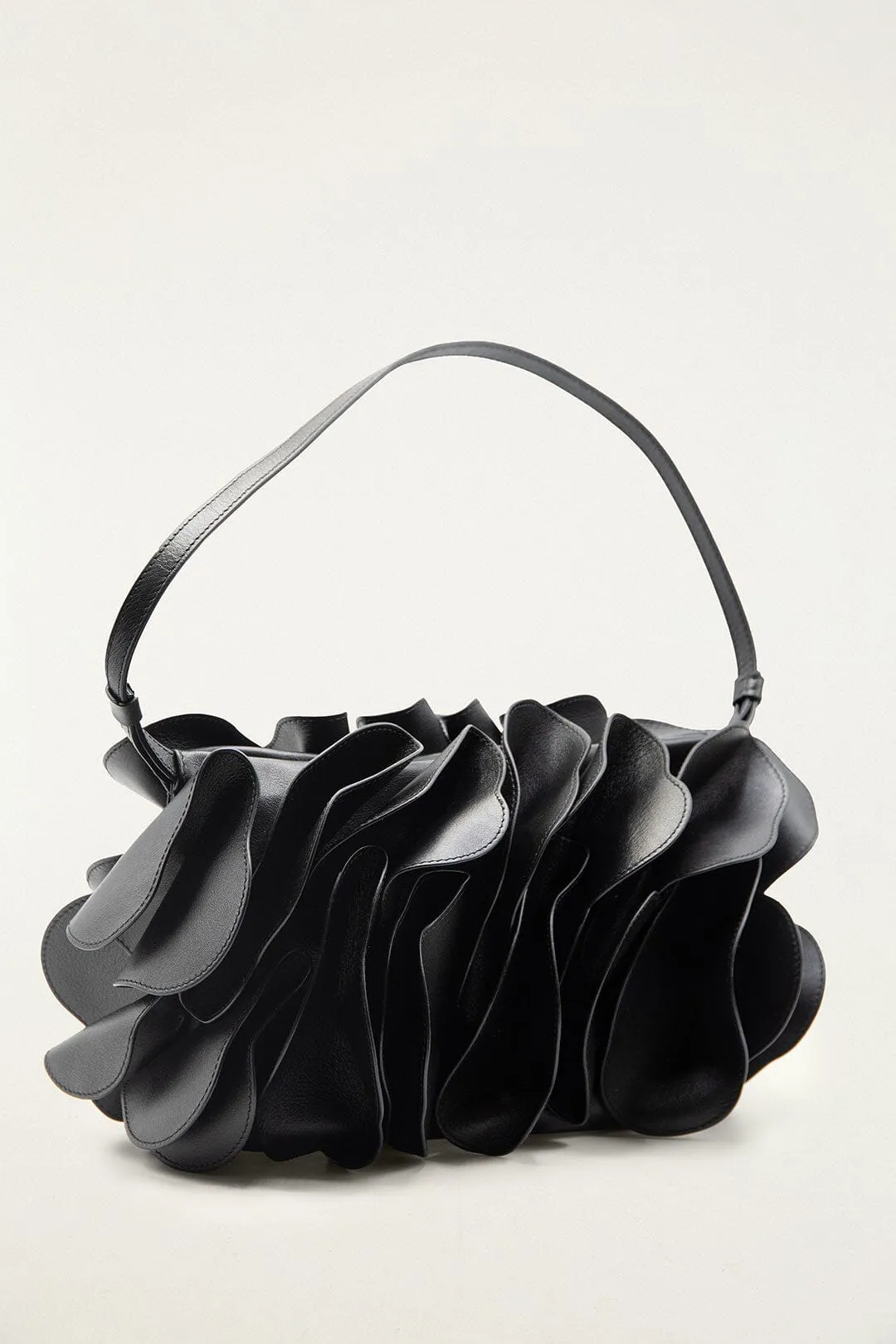 Black Leather Shoulder Flower Bag sold by FARM Rio product image thumbnail 2