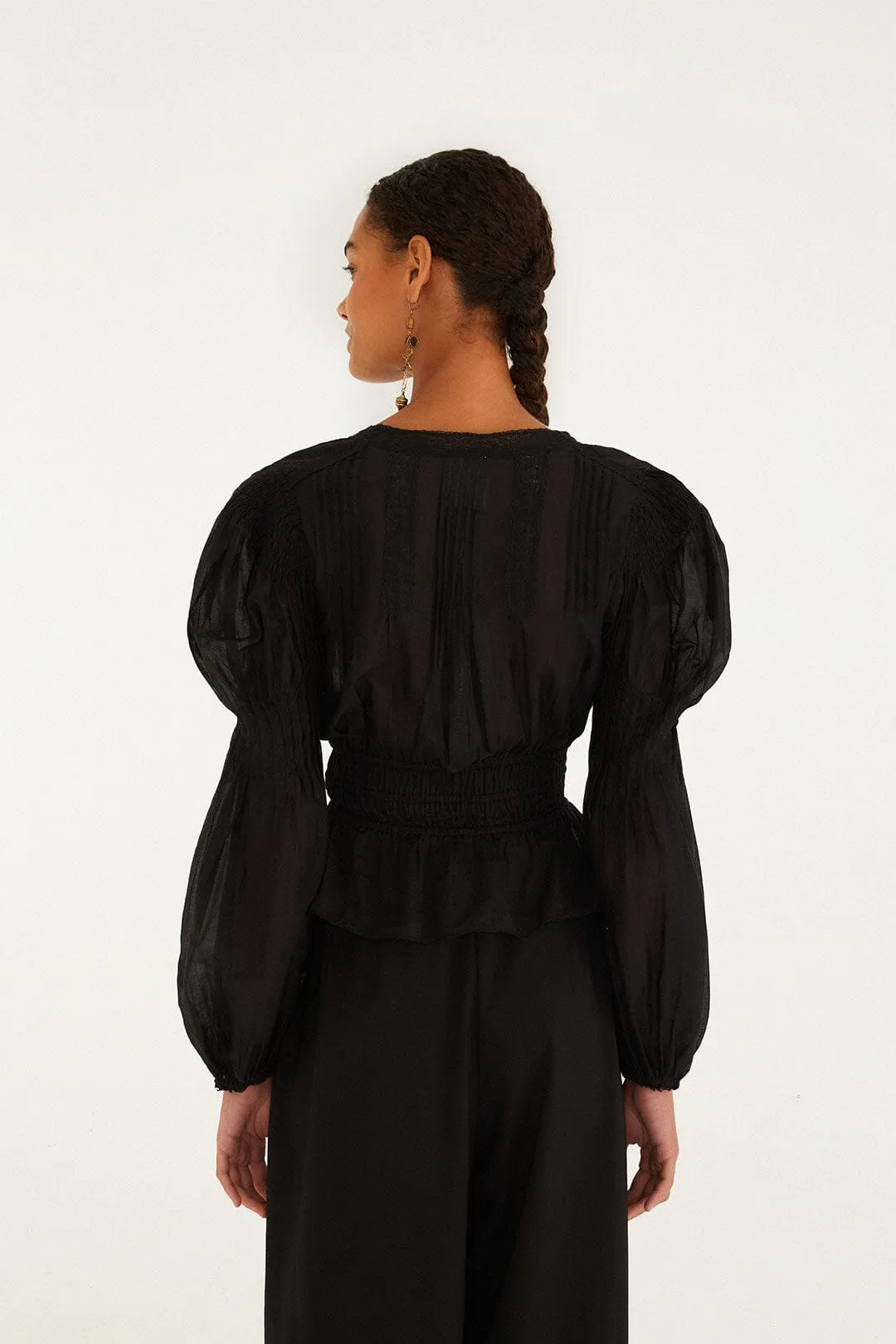 Black Long Sleeve Blouse sold by FARM Rio product image thumbnail 3
