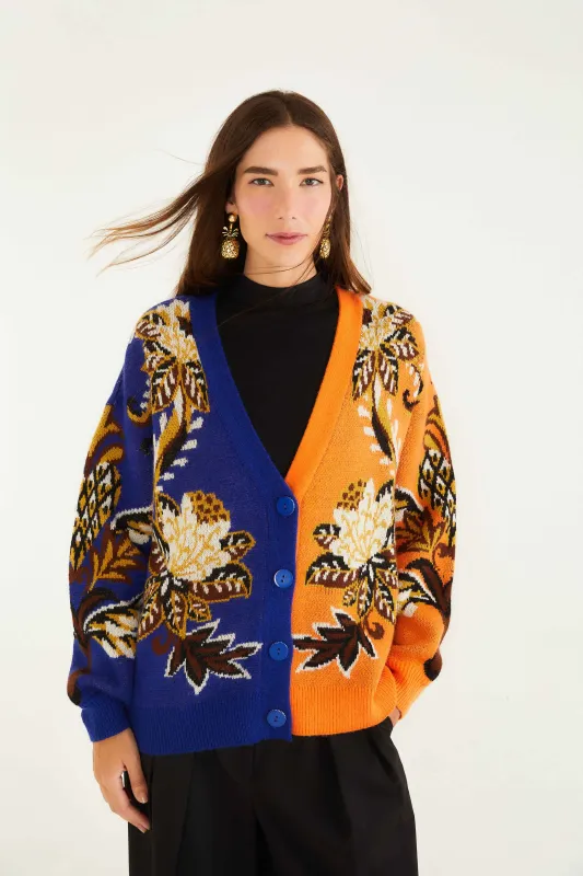 Mixed Arabesque Paradise Knit Cardigan sold by FARM Rio