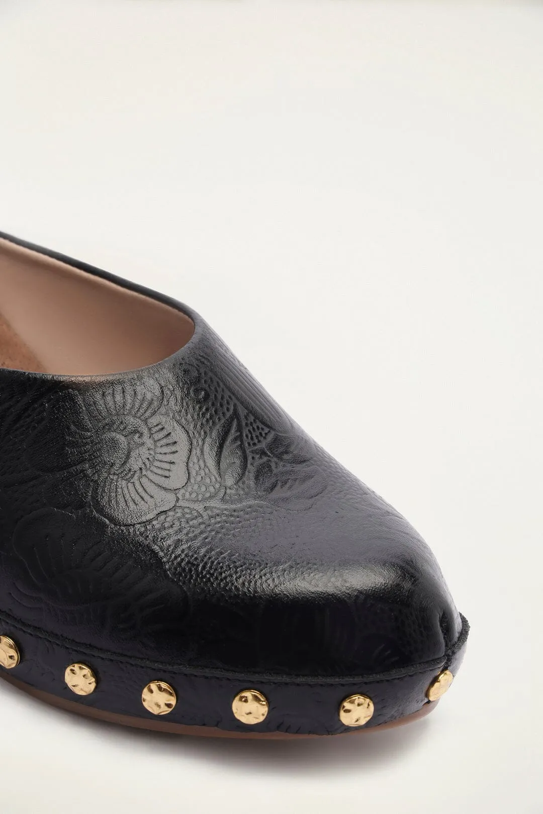 Black Embossed Wedge Clog sold by FARM Rio product image thumbnail 4