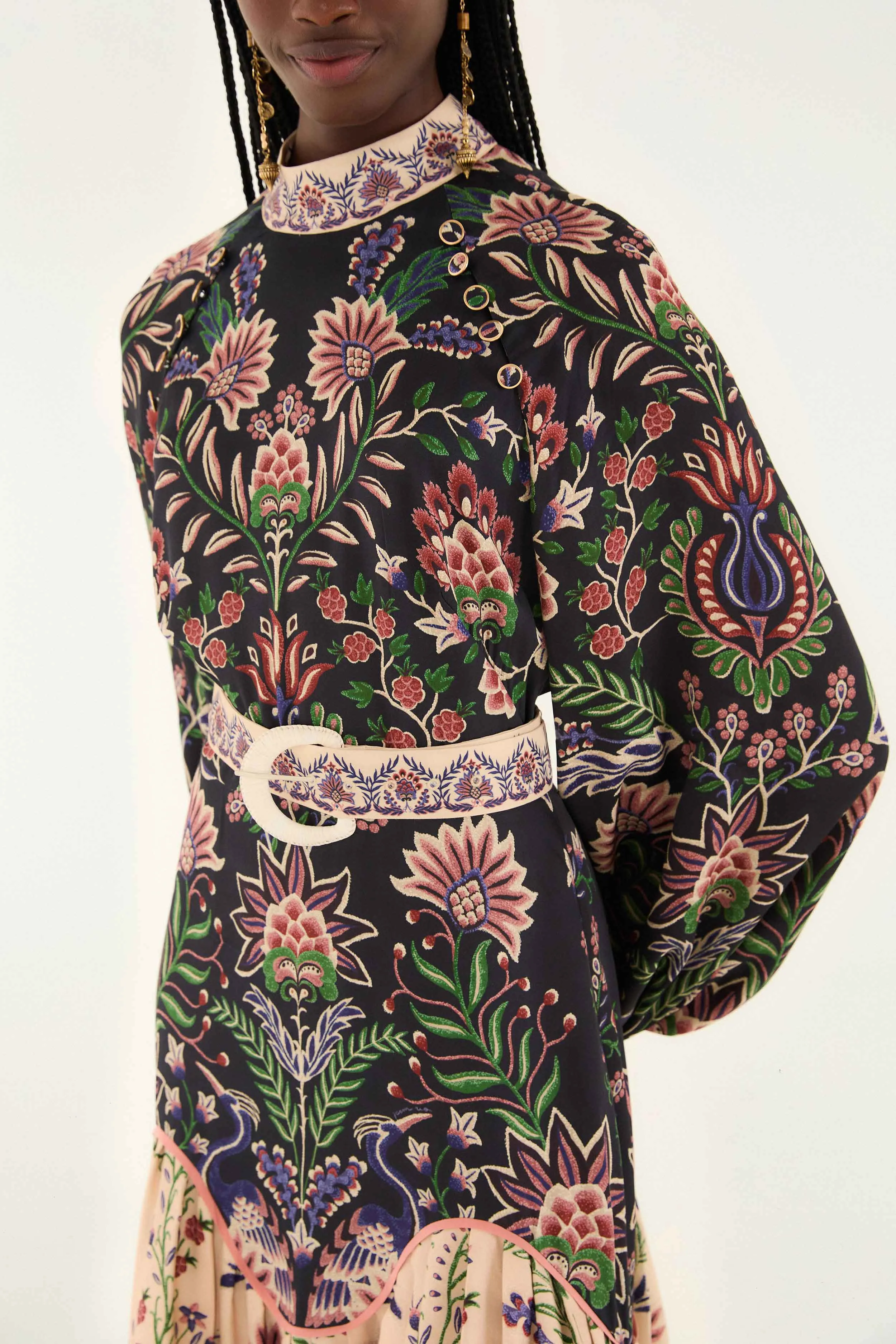 Marvelous Garden Black Midi Dress sold by FARM Rio product image thumbnail 3