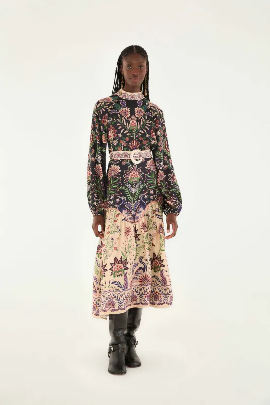 Marvelous Garden Black Midi Dress sold by FARM Rio