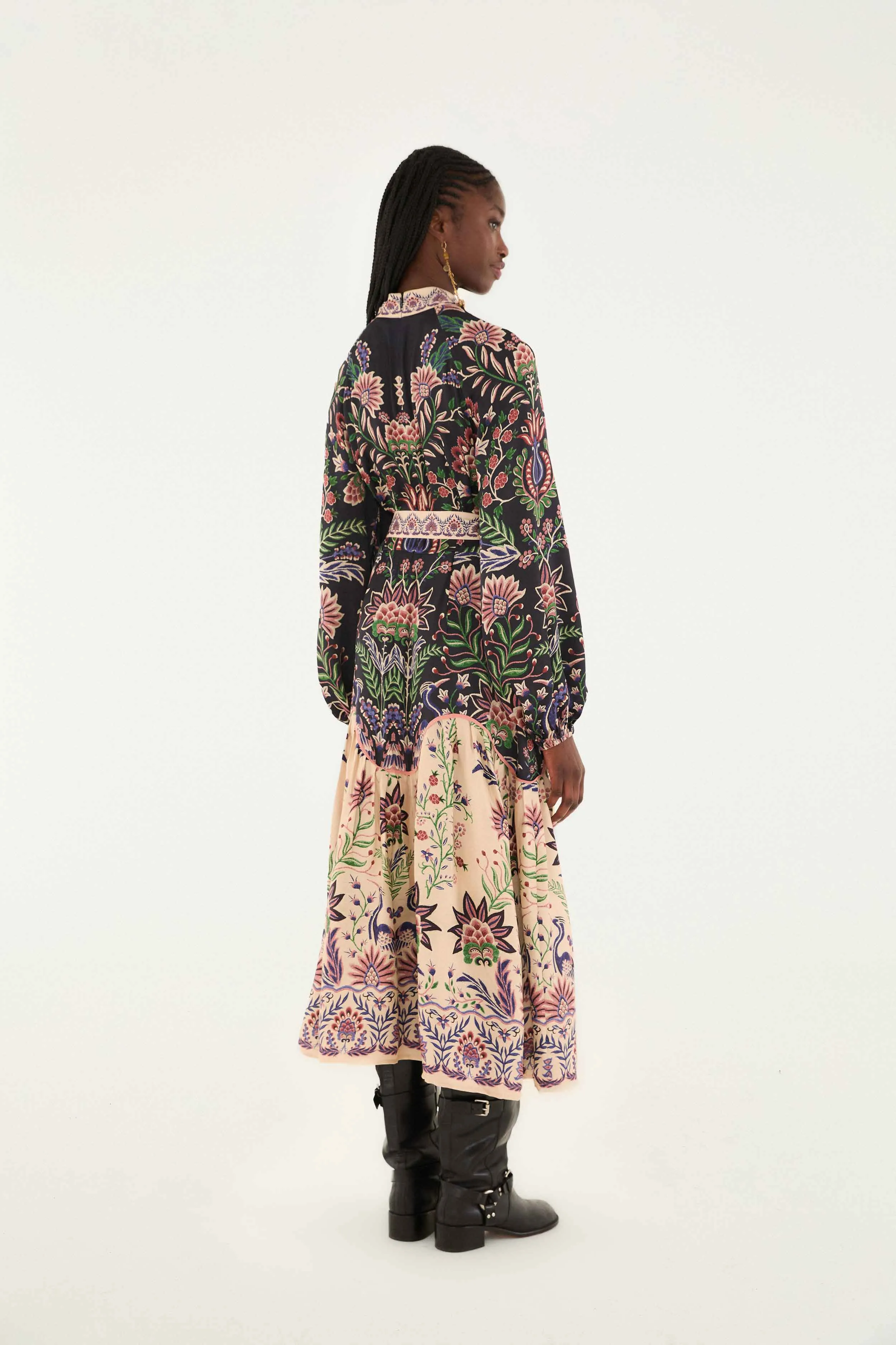 Marvelous Garden Black Midi Dress sold by FARM Rio product image thumbnail 4