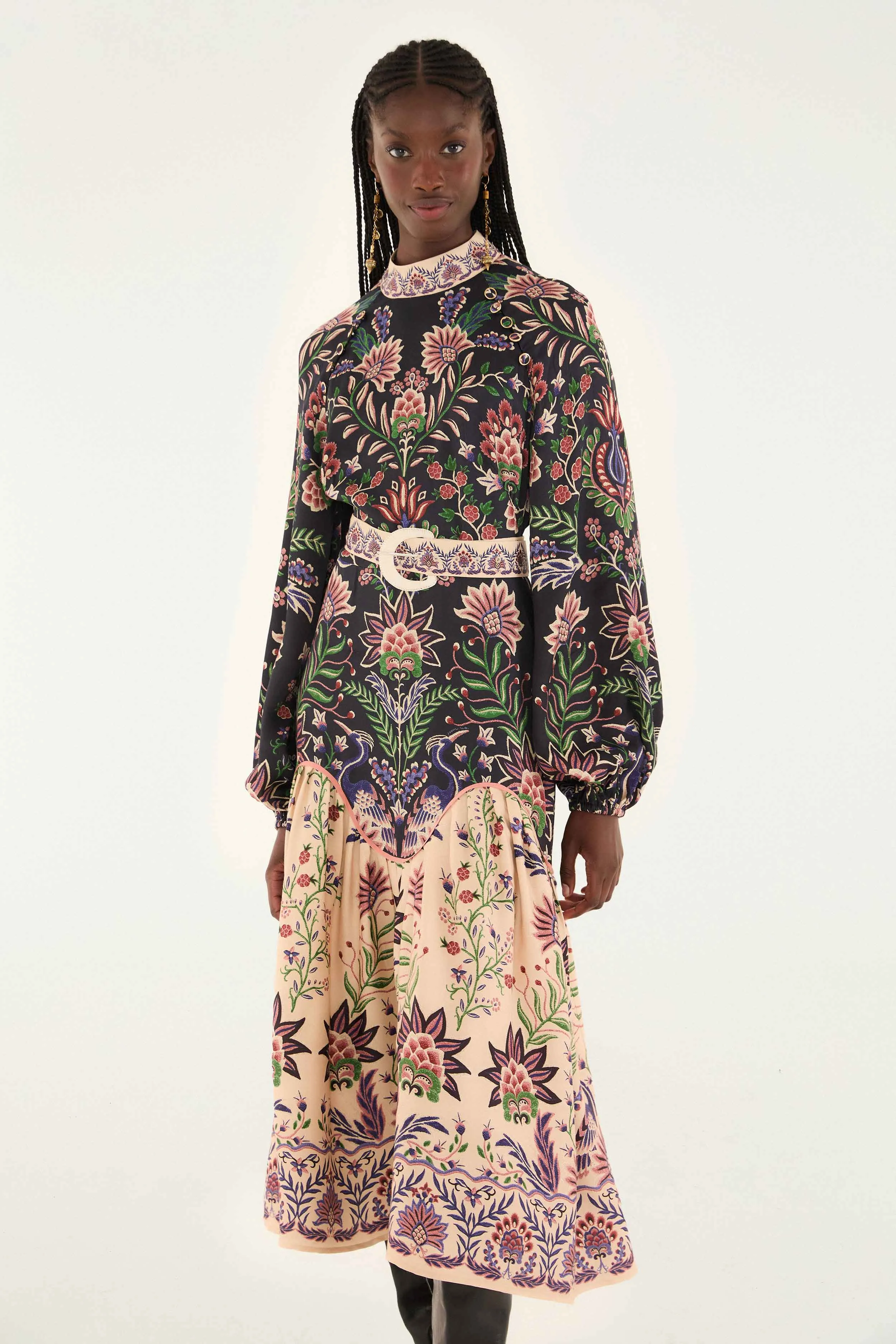 Marvelous Garden Black Midi Dress sold by FARM Rio product image thumbnail 2