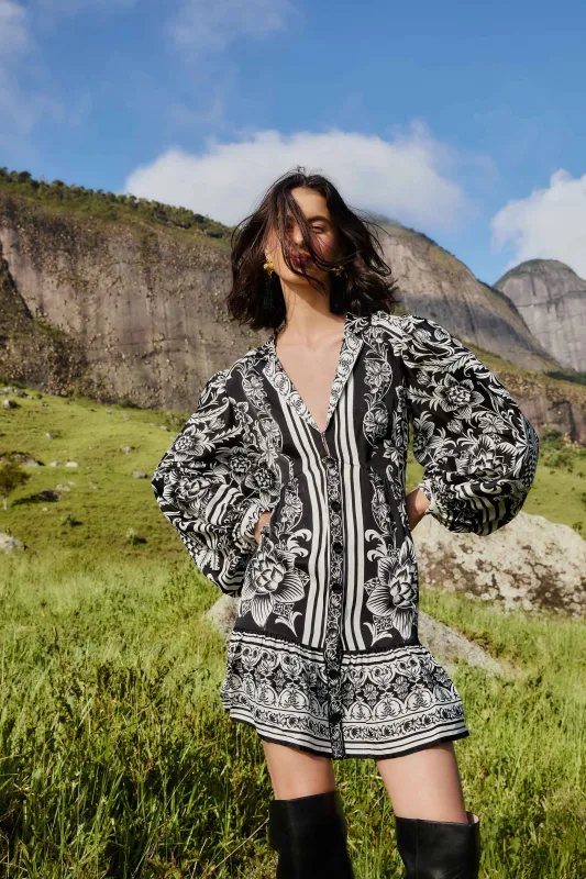 Lisbon Black Mini Dress sold by FARM Rio