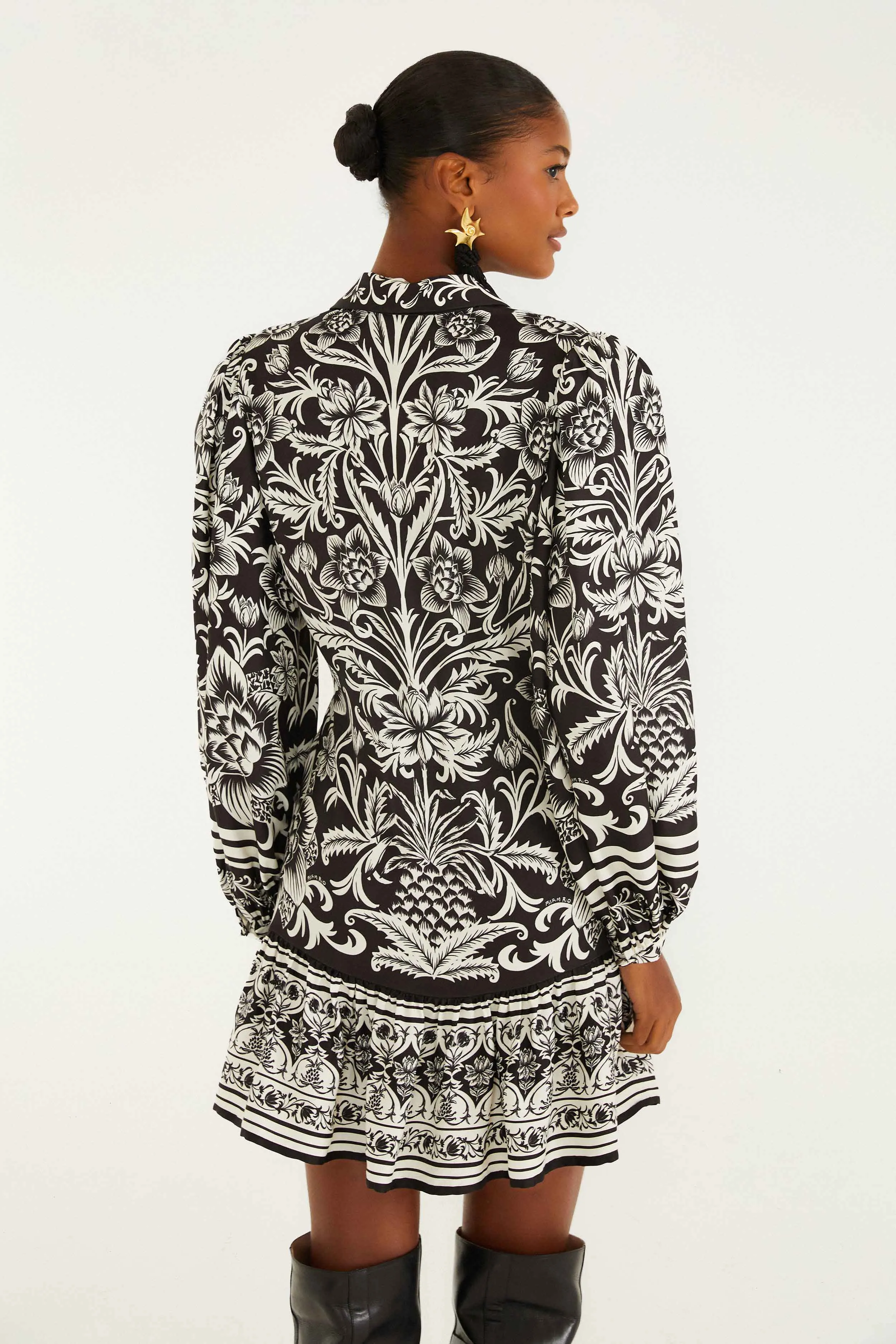 Lisbon Black Mini Dress sold by FARM Rio product image thumbnail 4