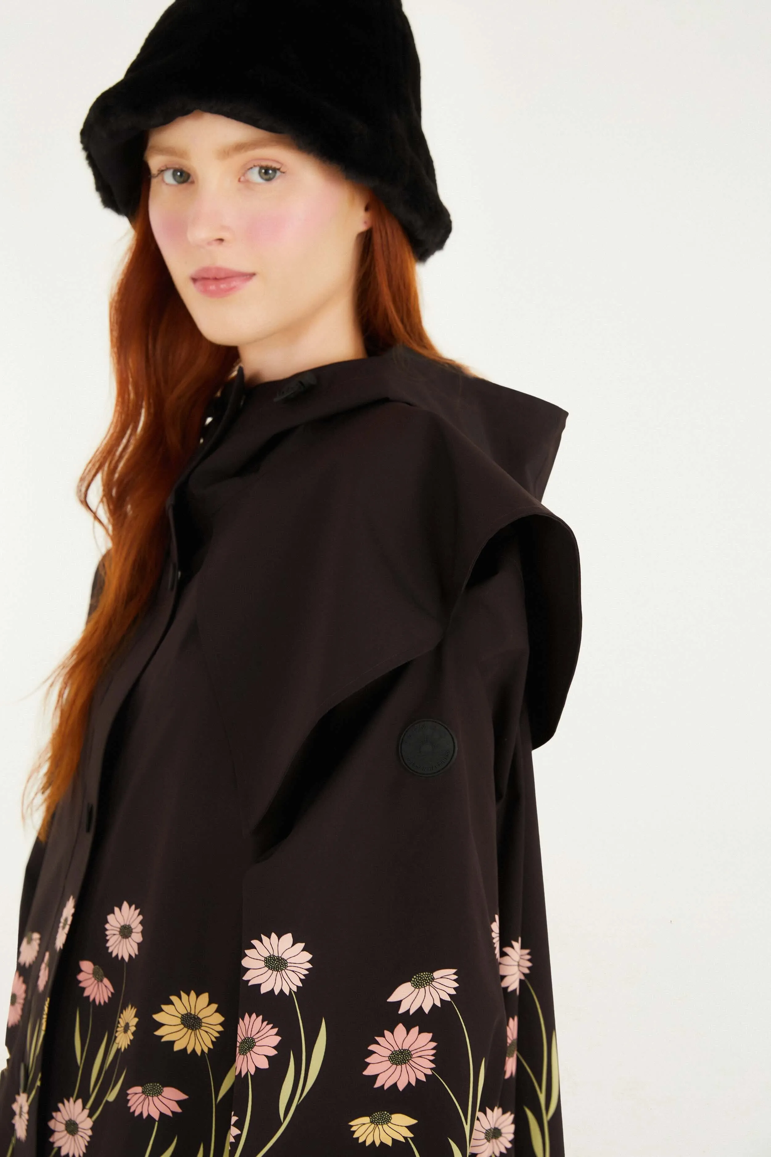 Black Growing Flowers Raincoat sold by FARM Rio product image thumbnail 2