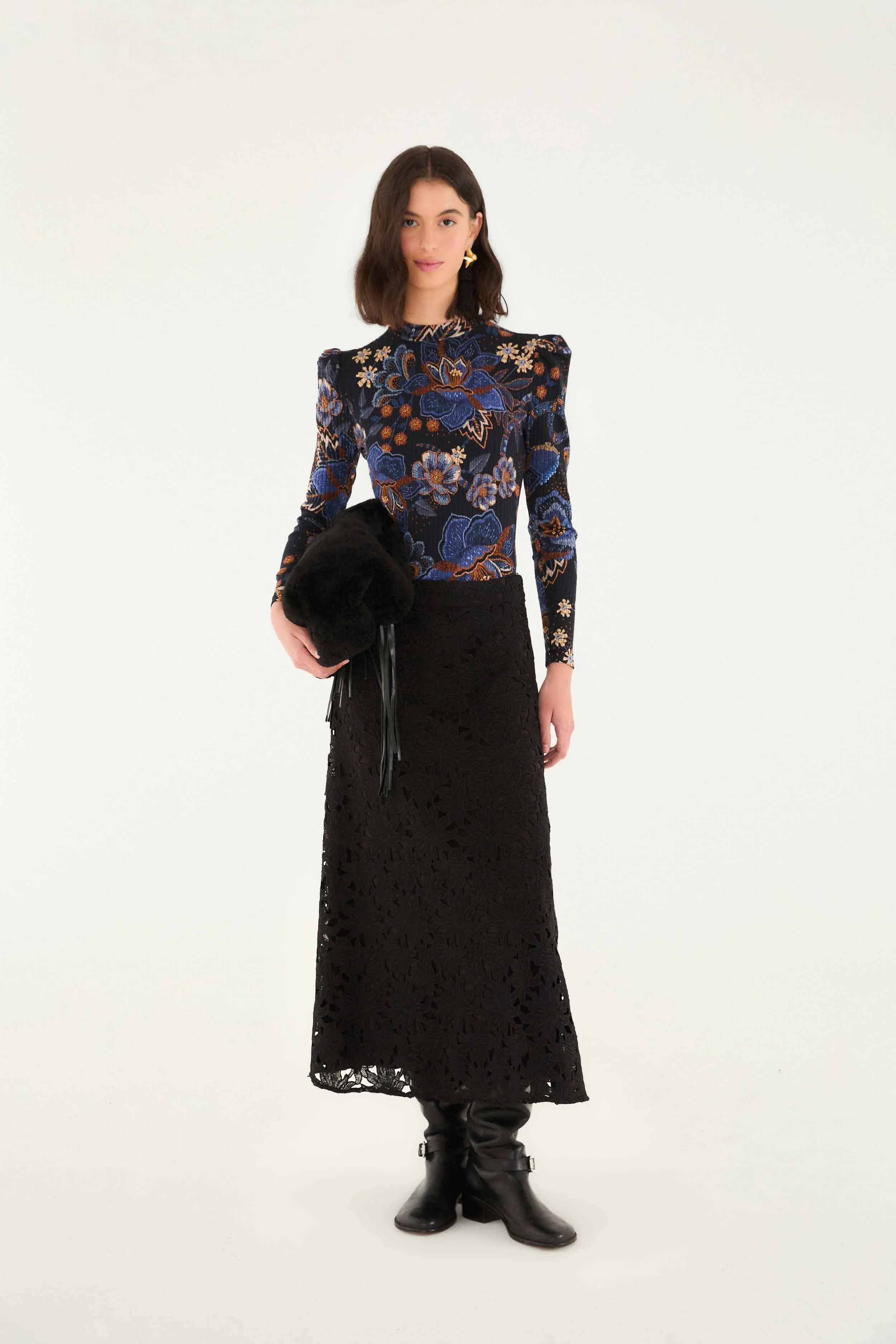 Black Snakes Bouquet Organic Cotton Bodysuit sold by FARM Rio product image thumbnail 2