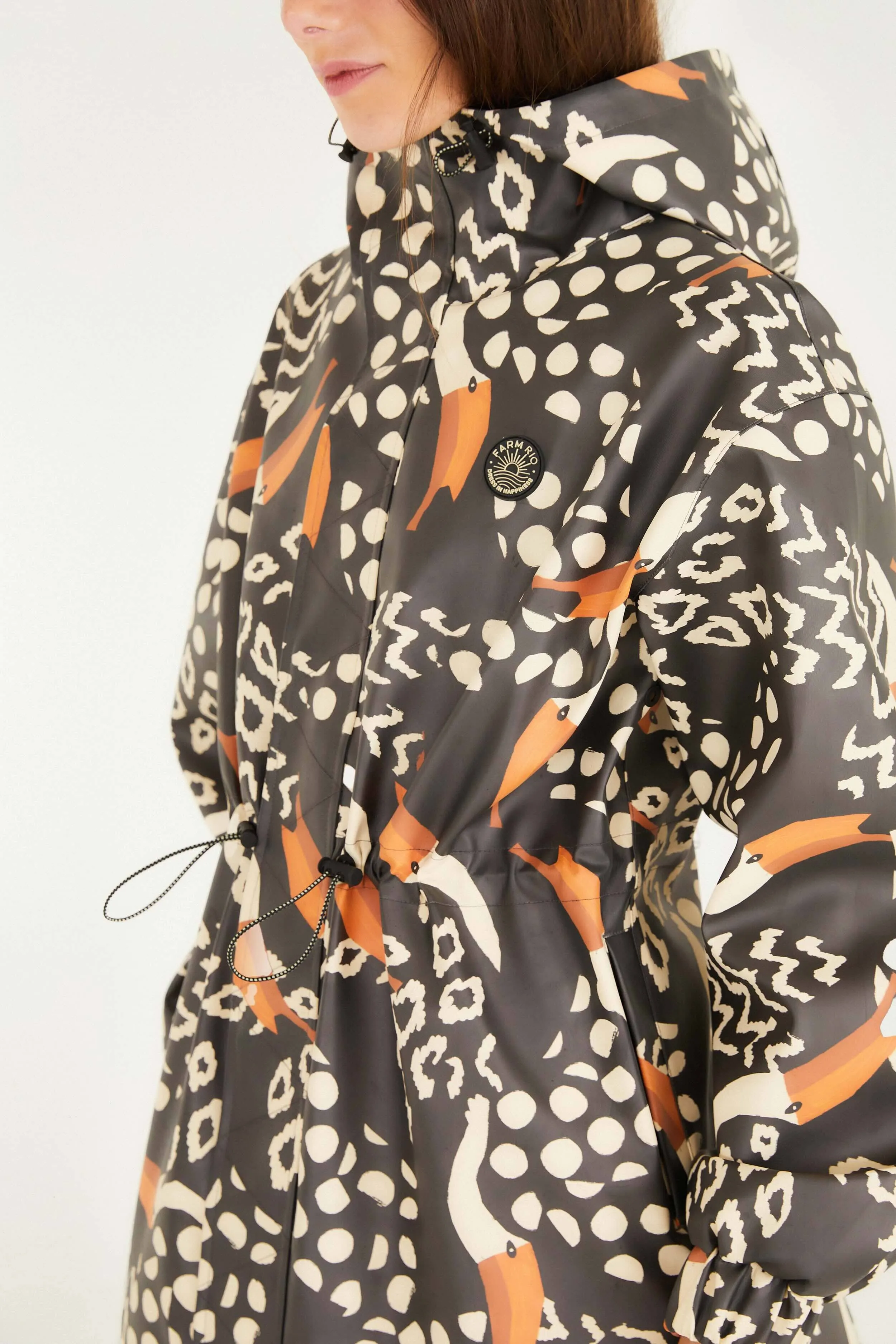 Black Tucanismo Raincoat sold by FARM Rio product image thumbnail 4