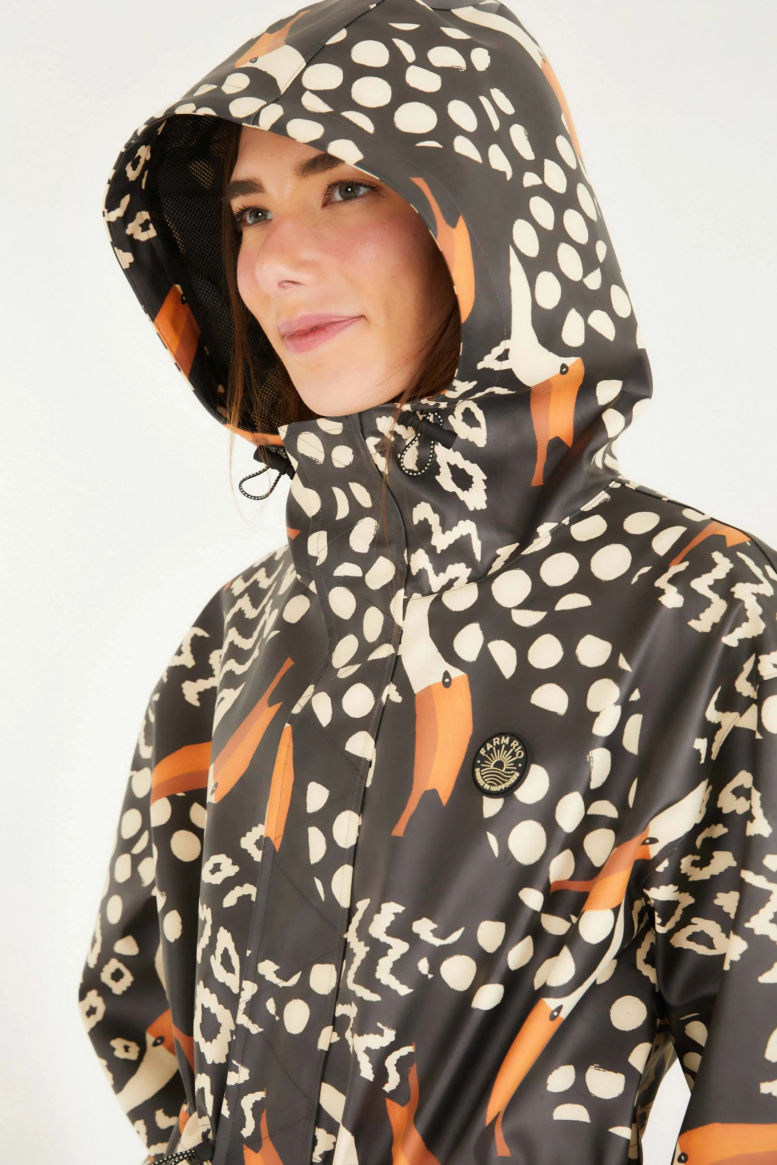 Black Tucanismo Raincoat sold by FARM Rio product image thumbnail 2