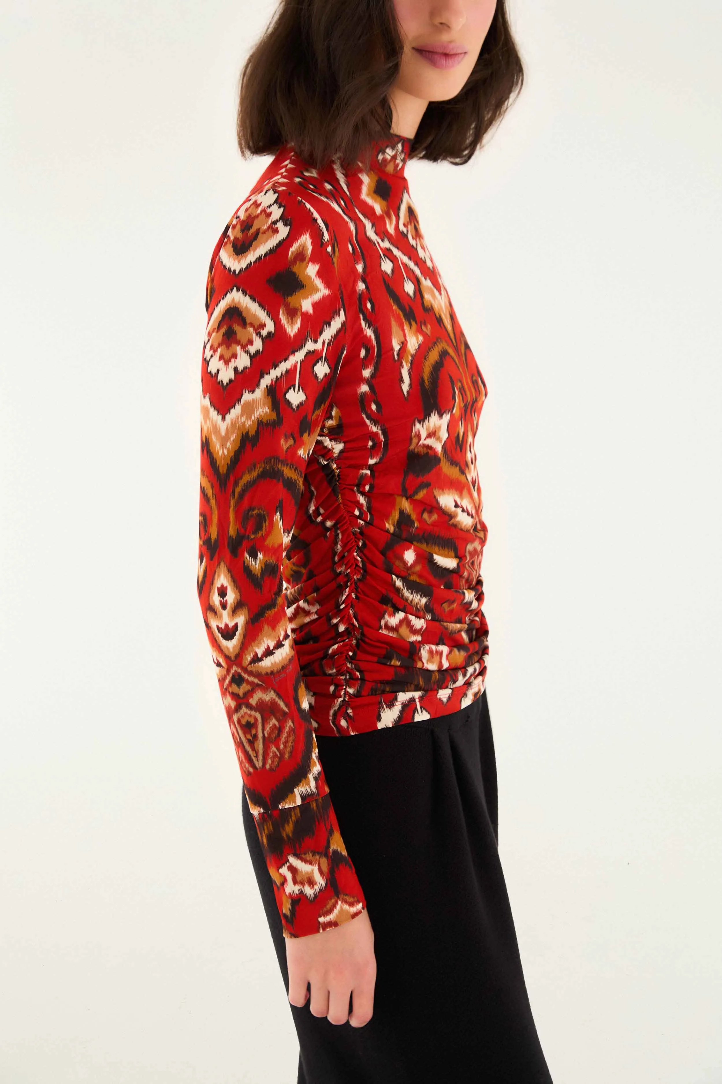 Cream Ainika Pineapple Ikat Blouse sold by FARM Rio product image thumbnail 3