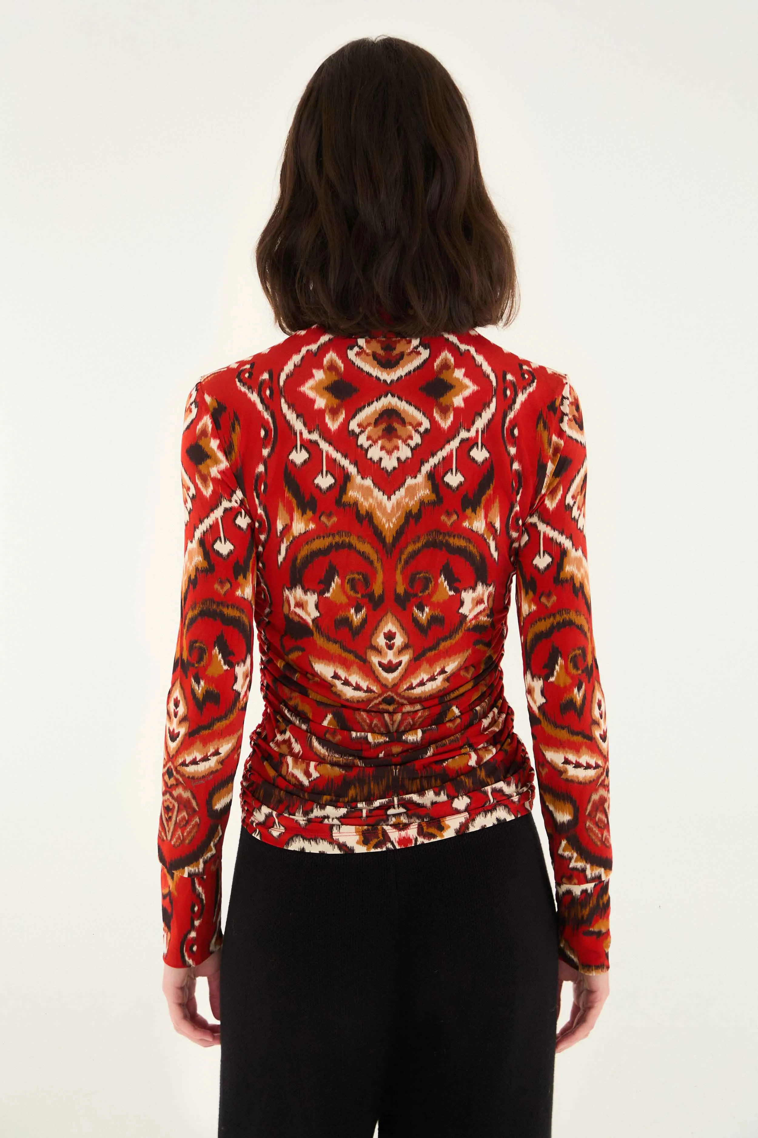 Cream Ainika Pineapple Ikat Blouse sold by FARM Rio product image thumbnail 4