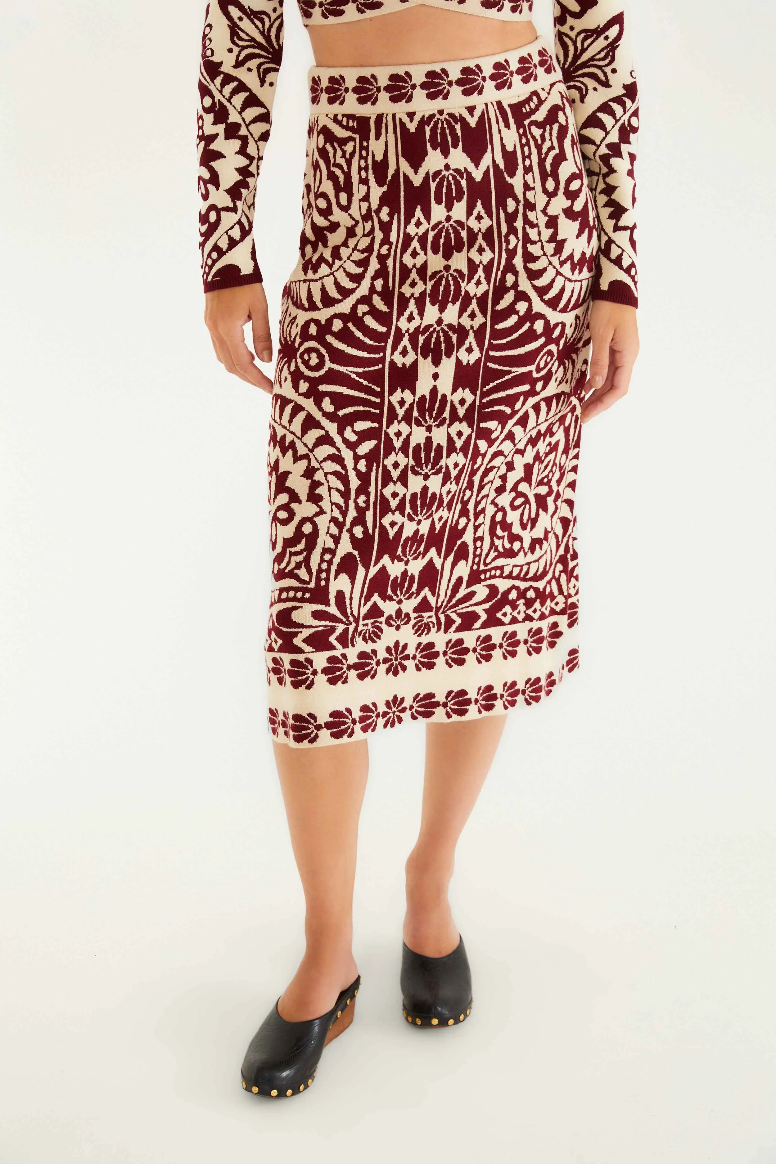 Pineapple Love Knit Midi Skirt sold by FARM Rio product image thumbnail 2