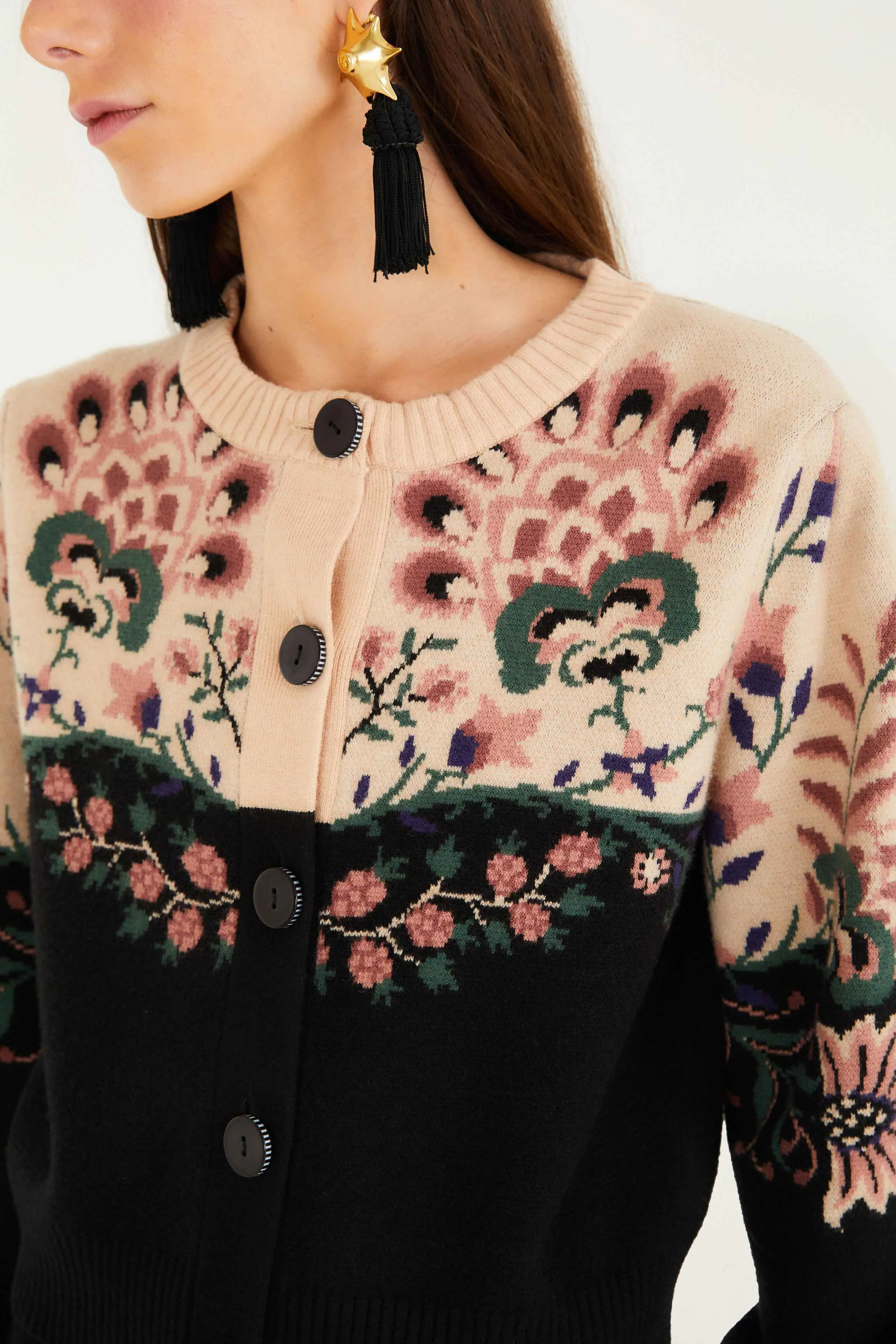 Belle Garden Mixed Knit Cardigan sold by FARM Rio product image thumbnail 2