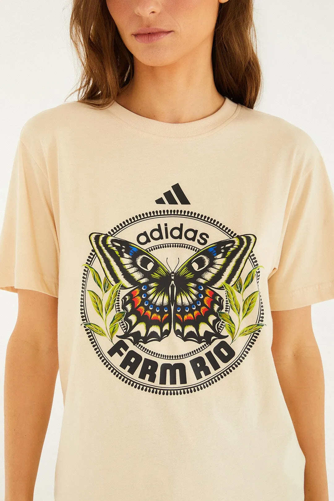 Move Like A Butterfly Off-White Adidas T-Shirt sold by FARM Rio product image thumbnail 2