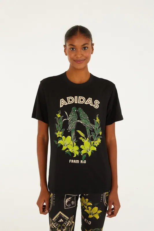 Birds Black Adidas T-Shirt sold by FARM Rio