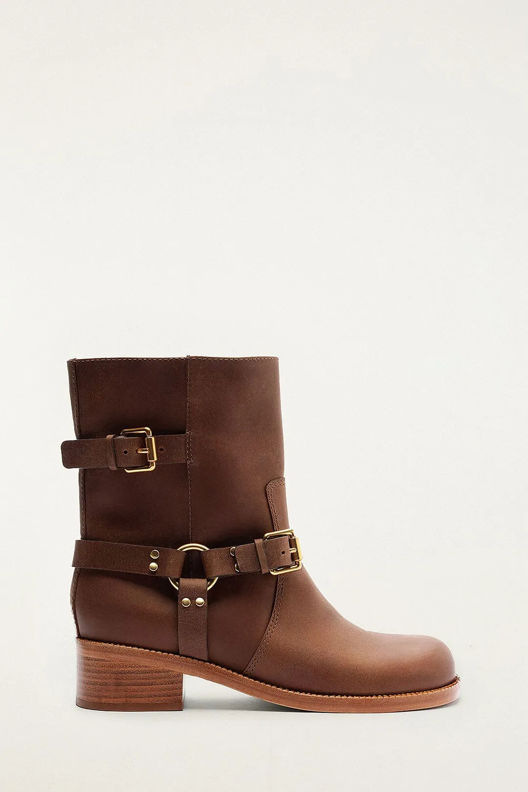 Distressed Leather Boot sold by FARM Rio