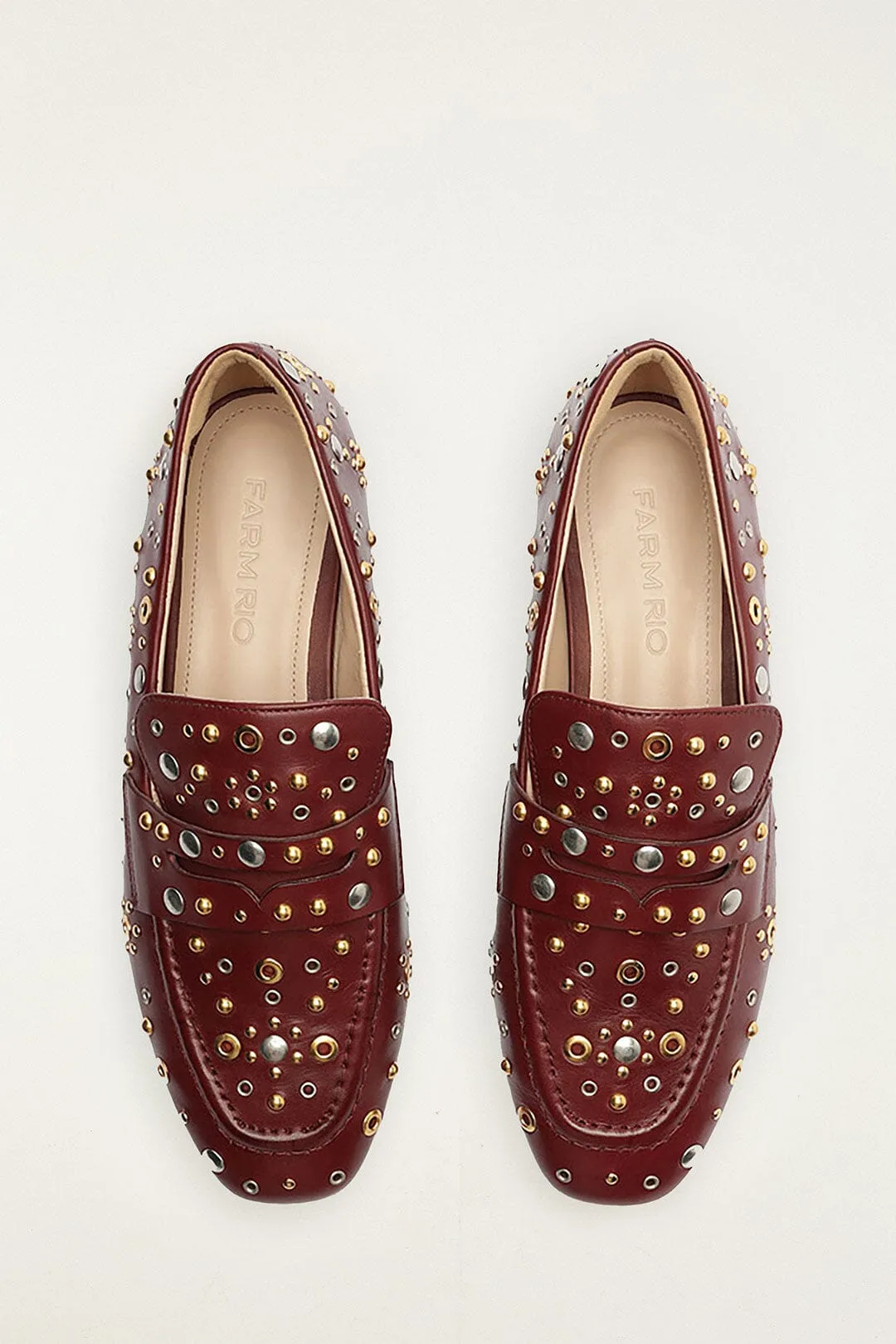 Marsala Studded Loafer sold by FARM Rio product image thumbnail 3