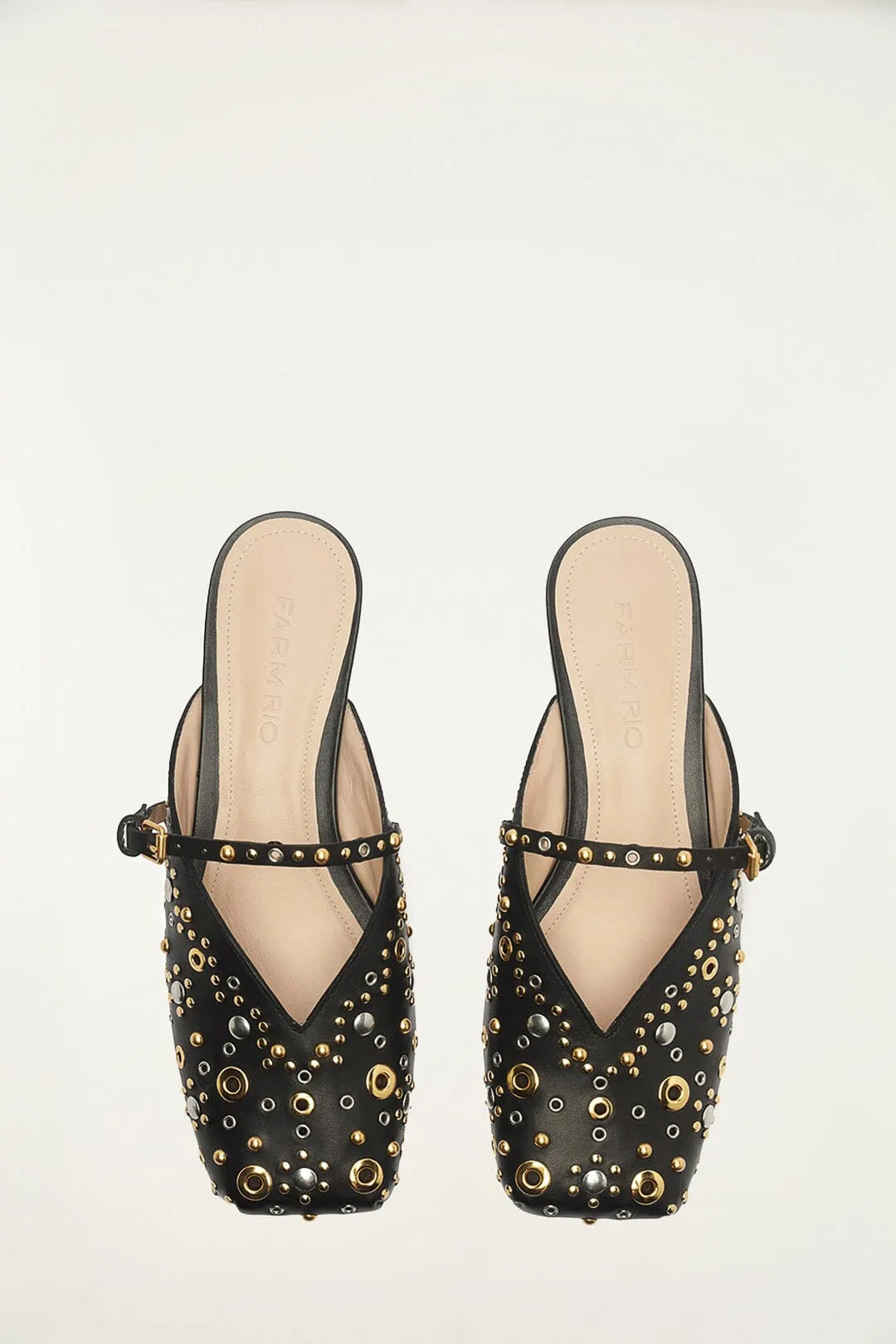 Black Studded Square Toe Ballerina sold by FARM Rio product image thumbnail 3