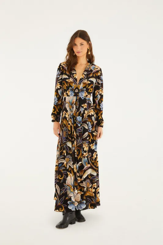 Black Snake Garden Lenzing™ Ecovero™ Viscose Maxi Dress sold by FARM Rio
