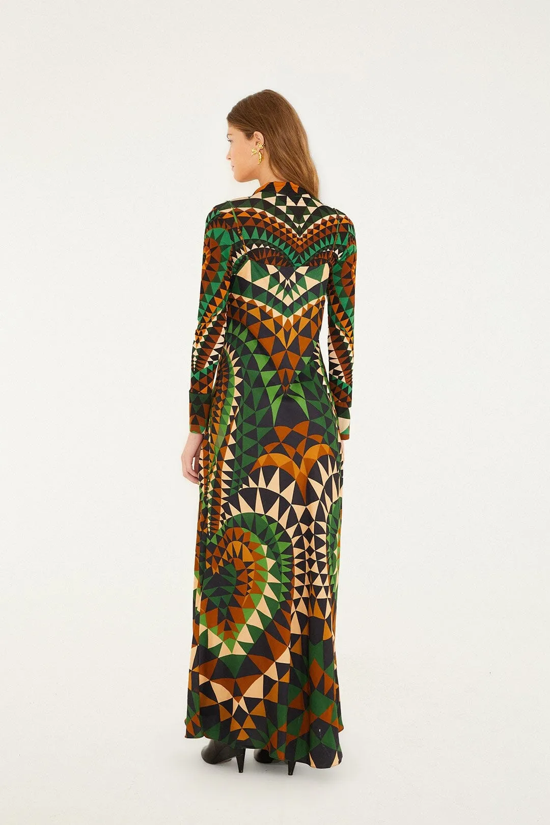 Multicolor Heart Deco Lenzing™ Ecovero™ Viscose Slip Maxi Dress sold by FARM Rio product image thumbnail 3
